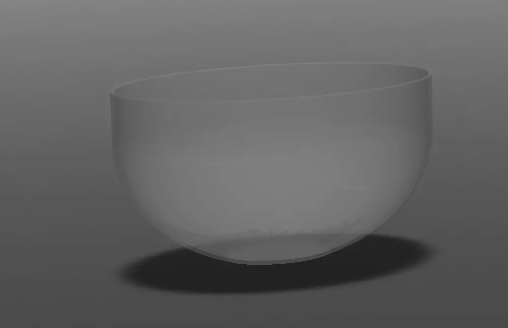 Glow Bowl 3D Model High Low Poly Transparent Gold Base Low-poly 3D model_6