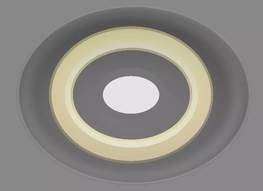 Glow Bowl 3D Model High Low Poly Transparent Gold Base Low-poly 3D model_19