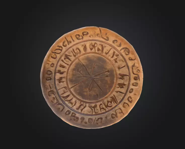 Runic Wooden Stand Low-poly 3D model_10