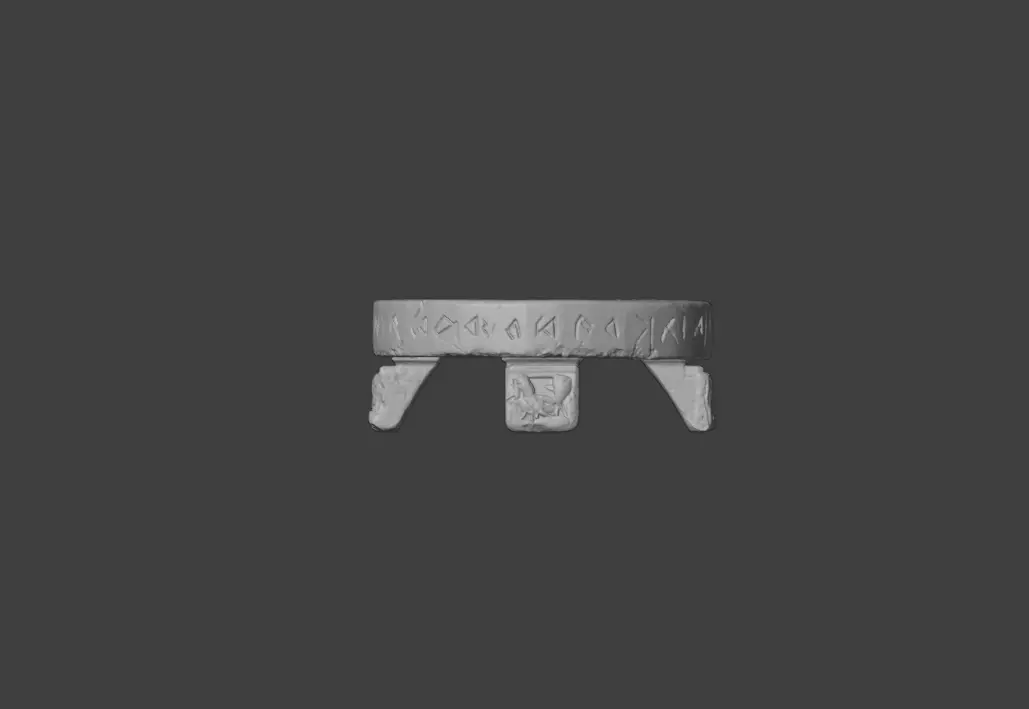 Runic Wooden Stand Low-poly 3D model_12