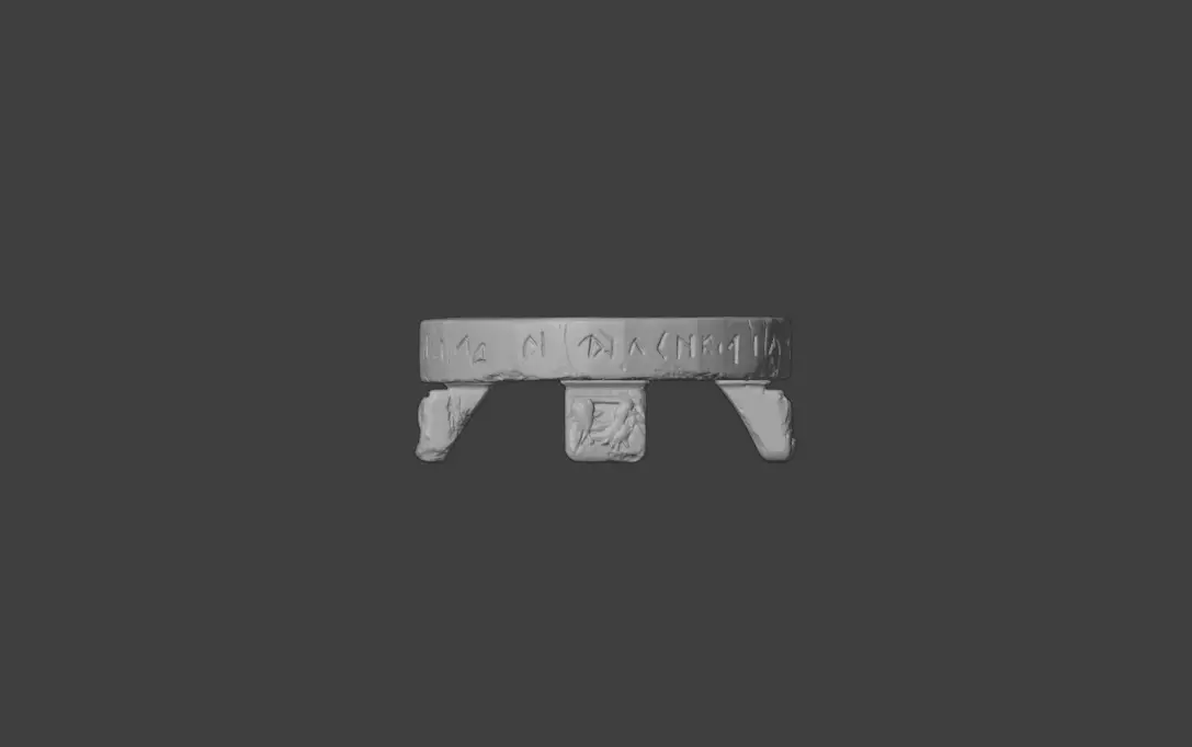 Runic Wooden Stand Low-poly 3D model_14