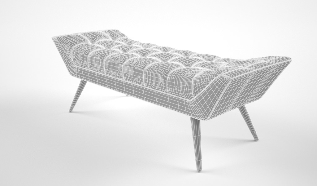 Jonathan Adler Whitaker bench 3D model_4