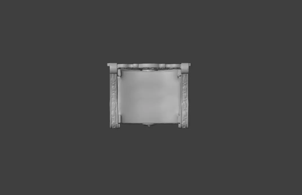 Antique Carved Chair Low-poly 3D model_20