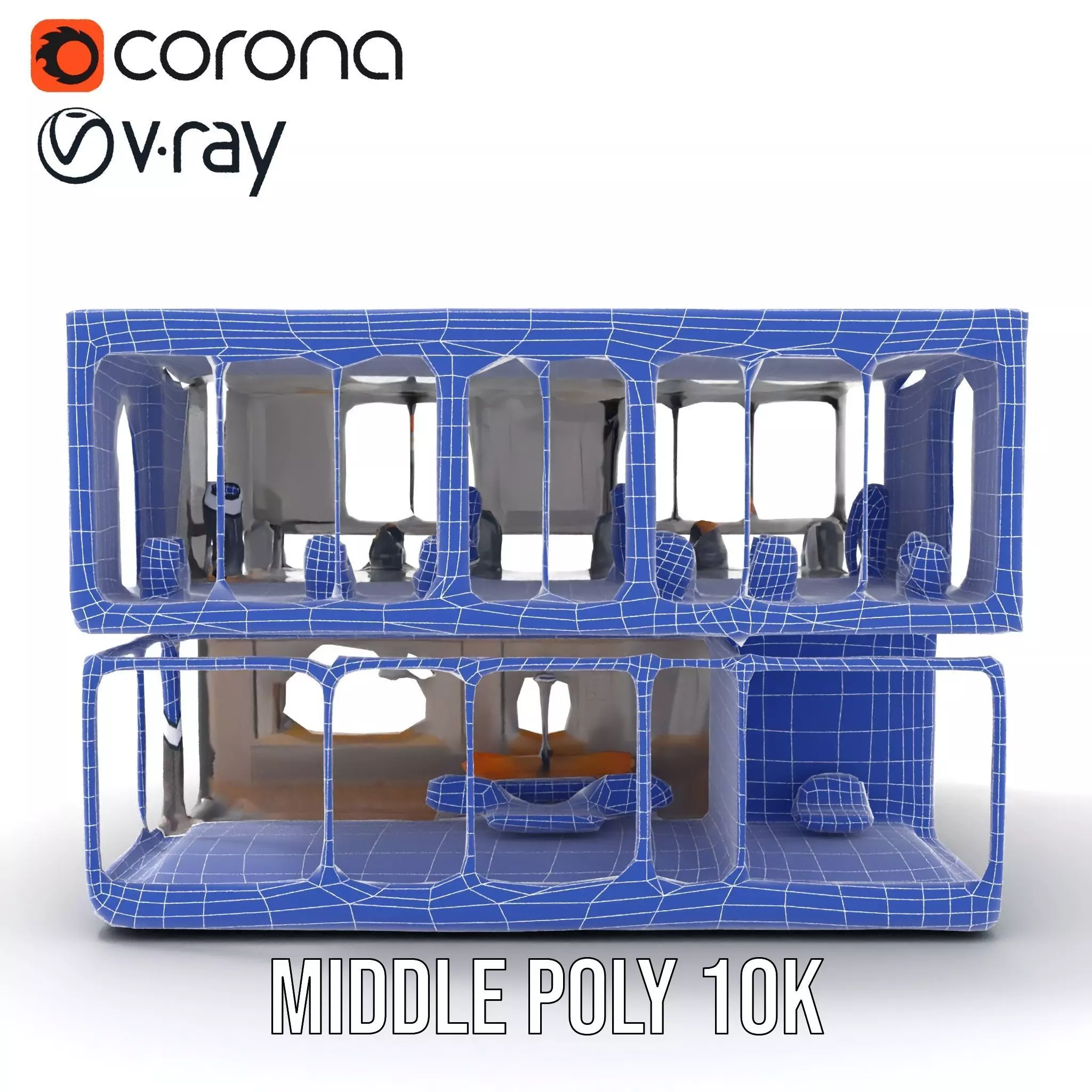 Modern Glass Building model pack Low-poly 3D model_24