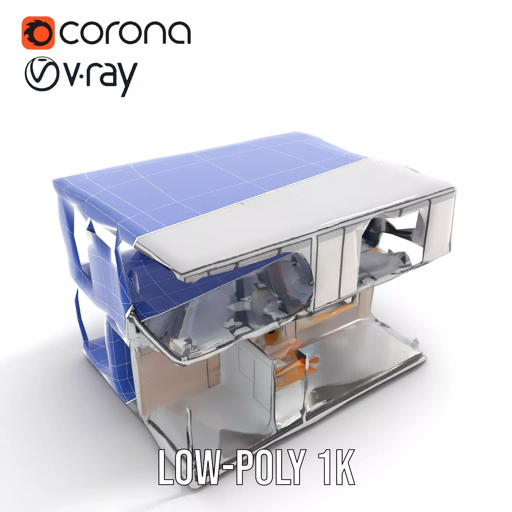 Modern Glass Building model pack Low-poly 3D model_25