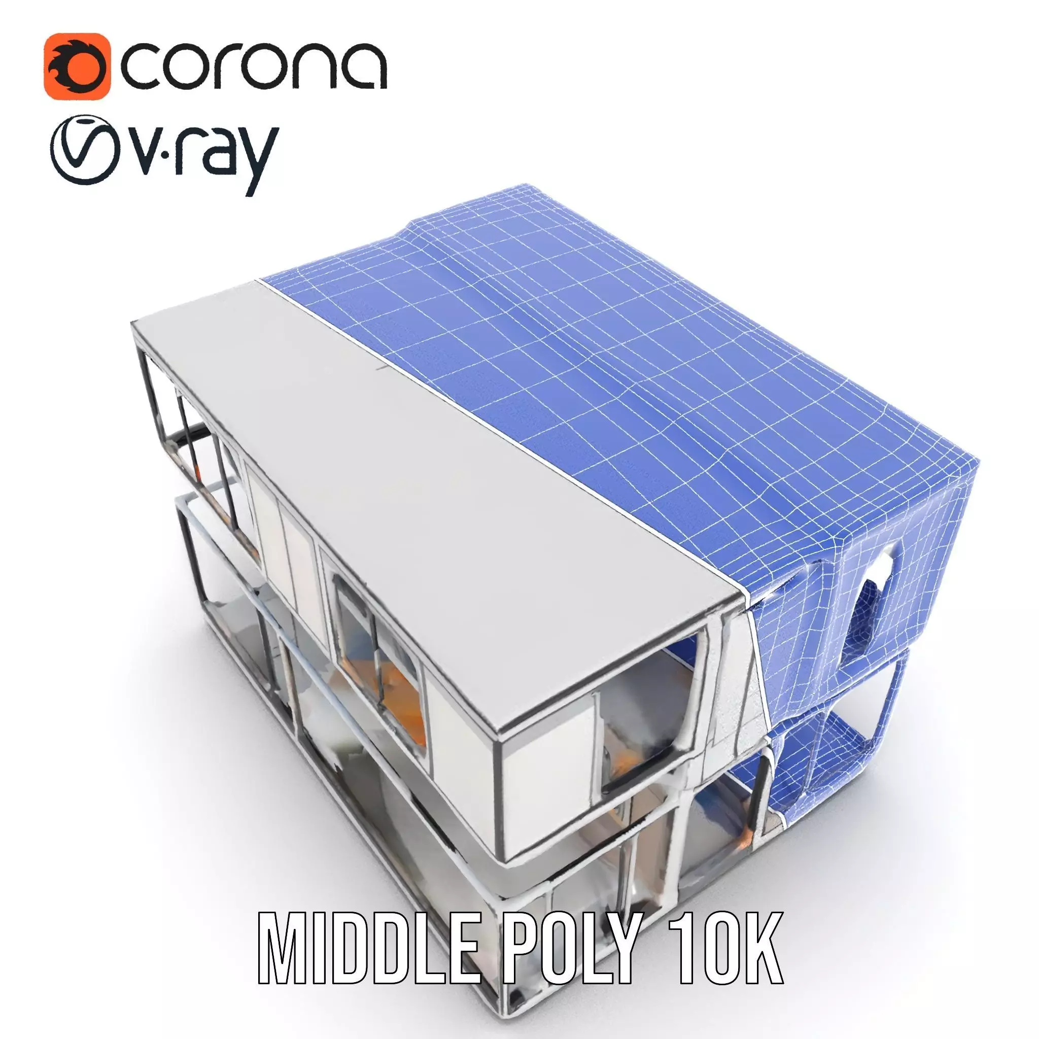 Modern Glass Building model pack Low-poly 3D model_18