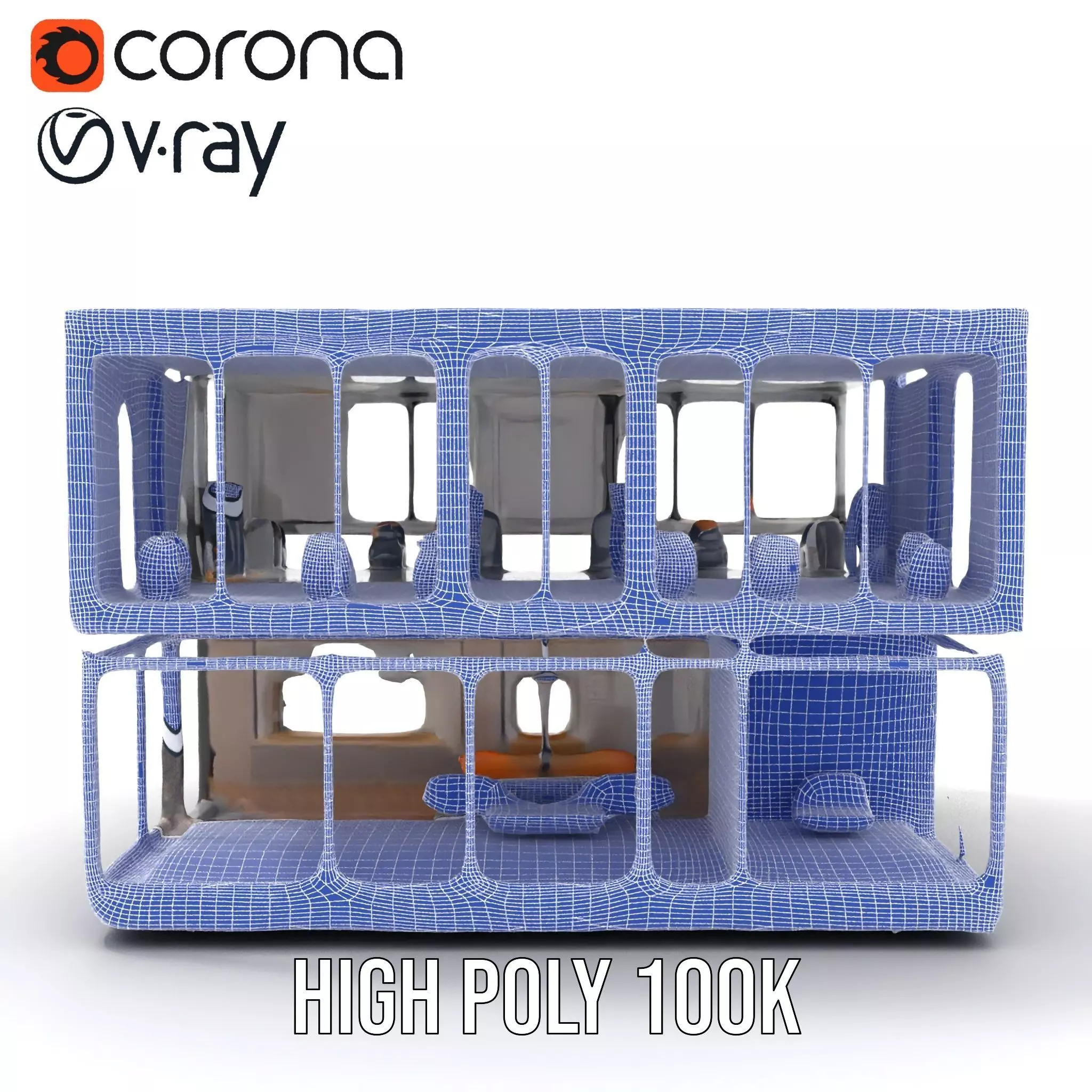 Modern Glass Building model pack Low-poly 3D model_26