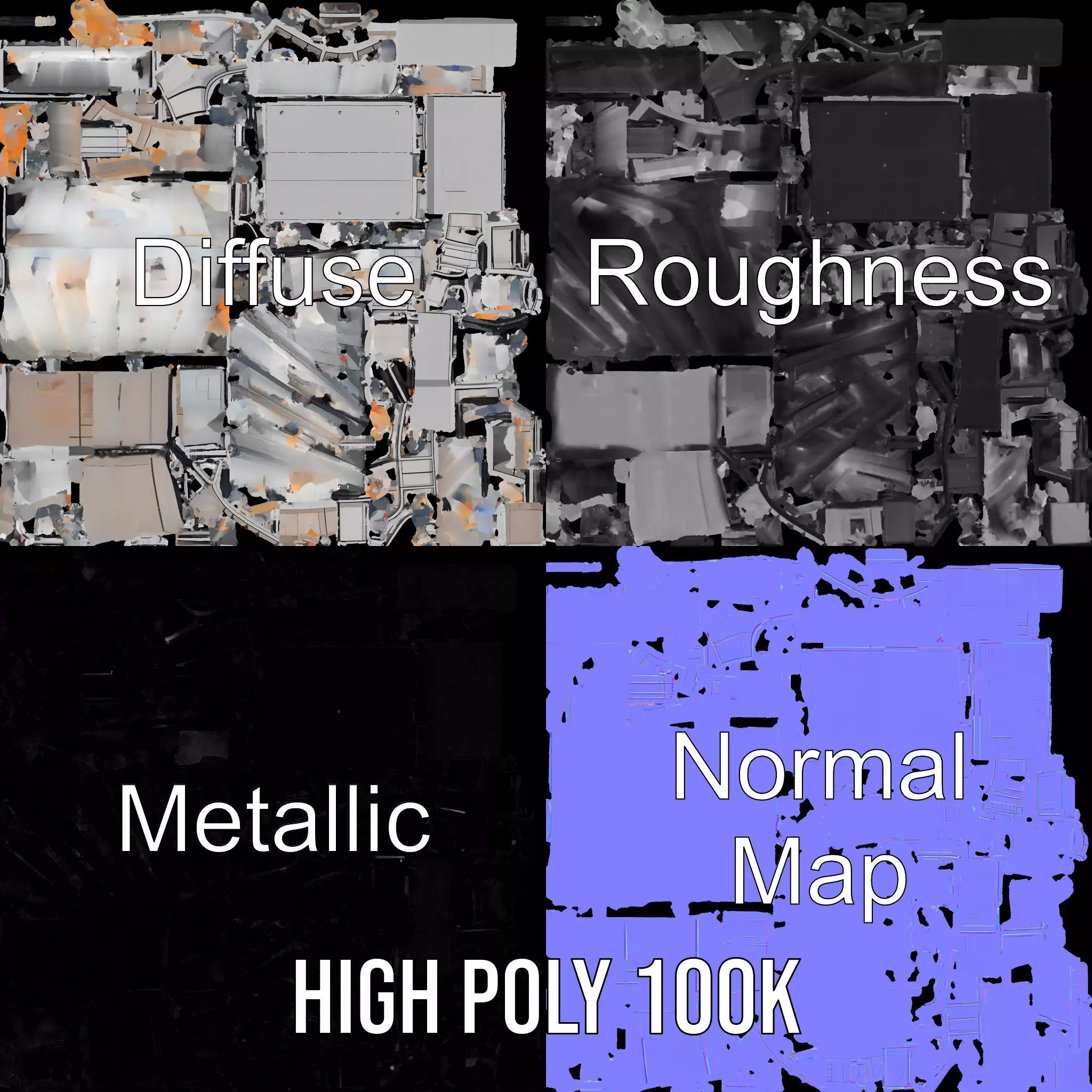 Modern Glass Building model pack Low-poly 3D model_3