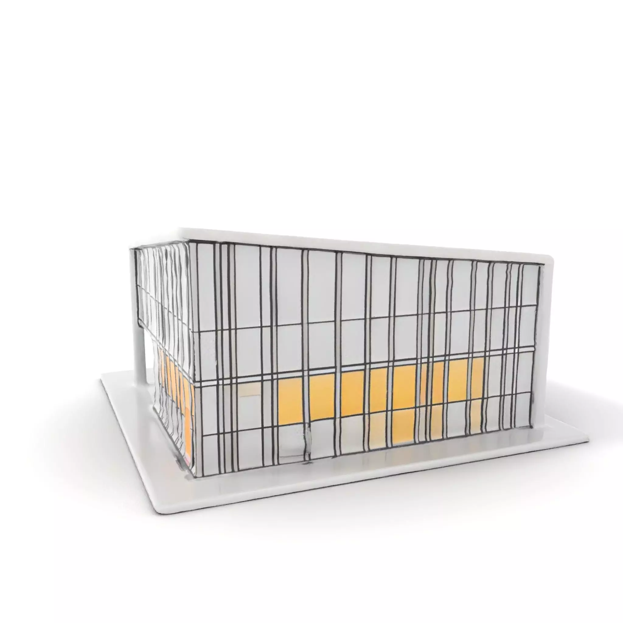 Contemporary Glass Facade model pack Low-poly 3D model_5