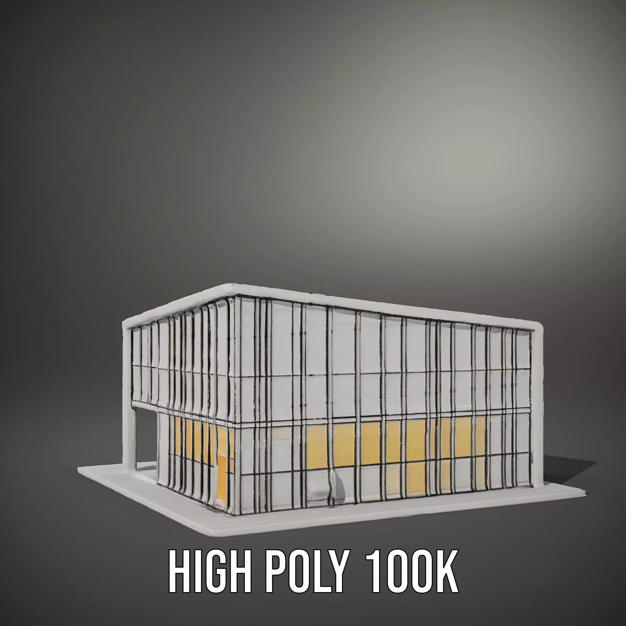 Contemporary Glass Facade model pack Low-poly 3D model_10