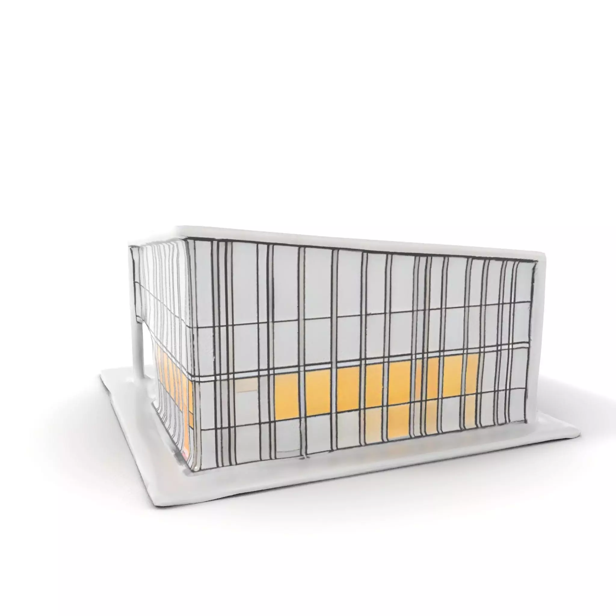 Contemporary Glass Facade model pack Low-poly 3D model_7