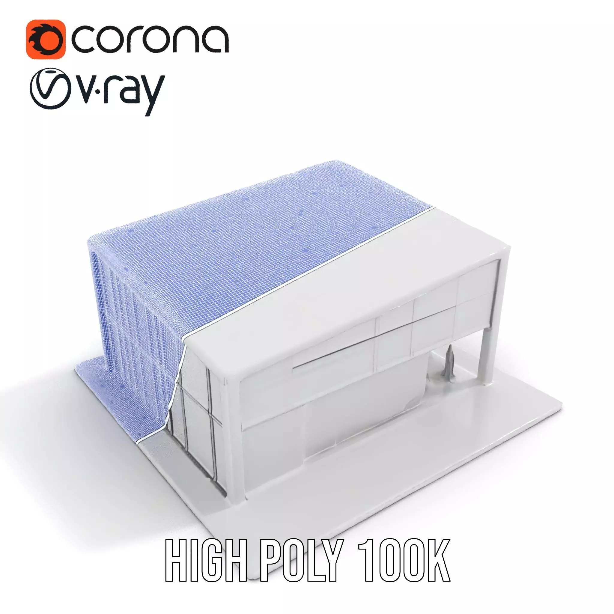 Contemporary Glass Facade model pack Low-poly 3D model_31