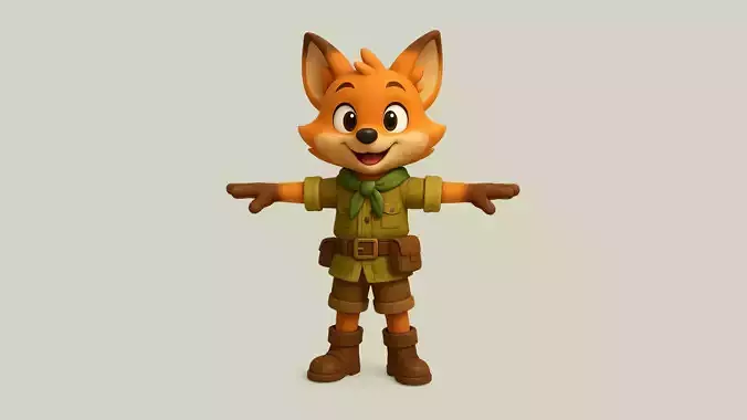 Fox Explorer  3D Character