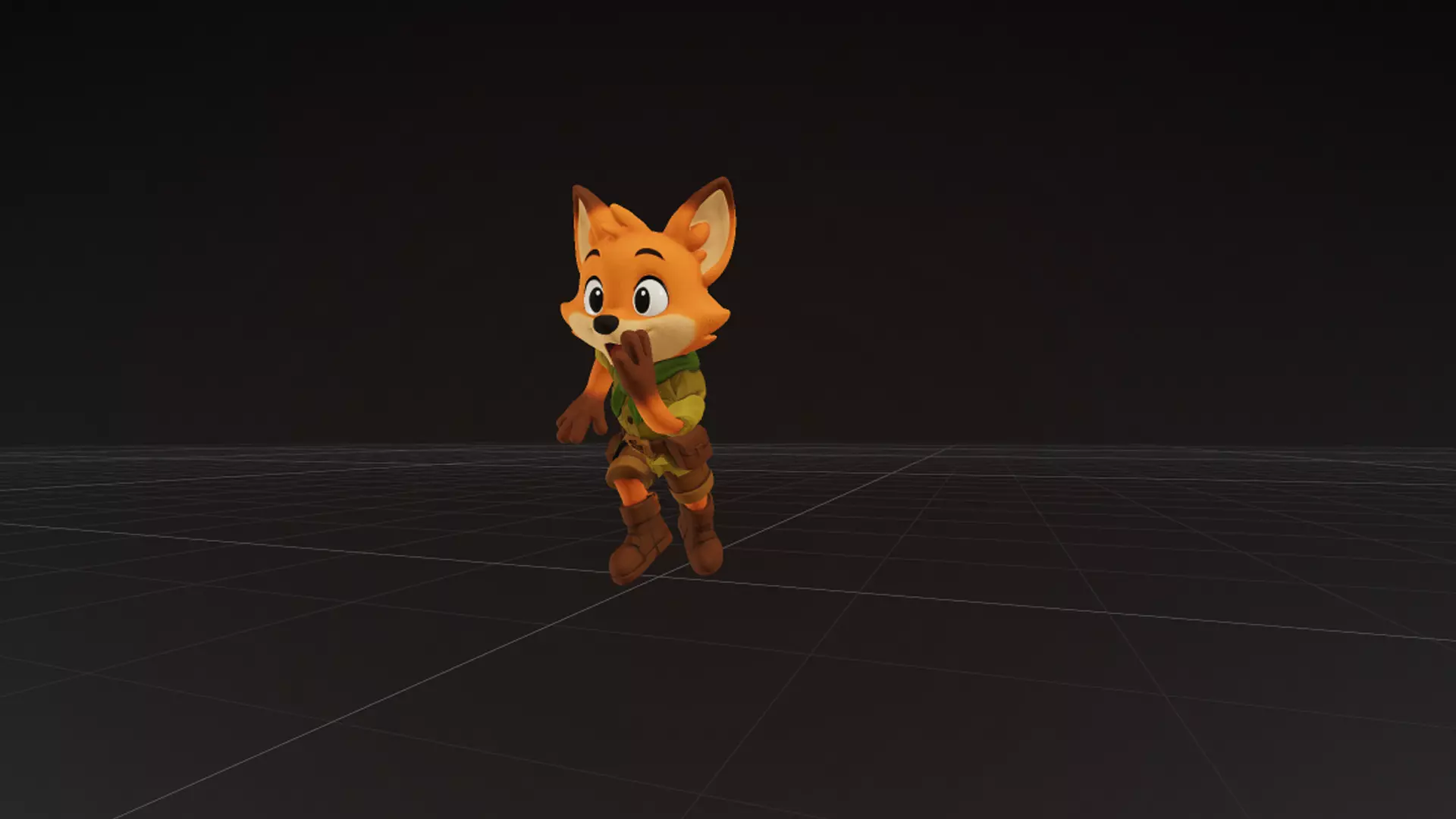 Fox Explorer 3D Character Low-poly 3D model_3