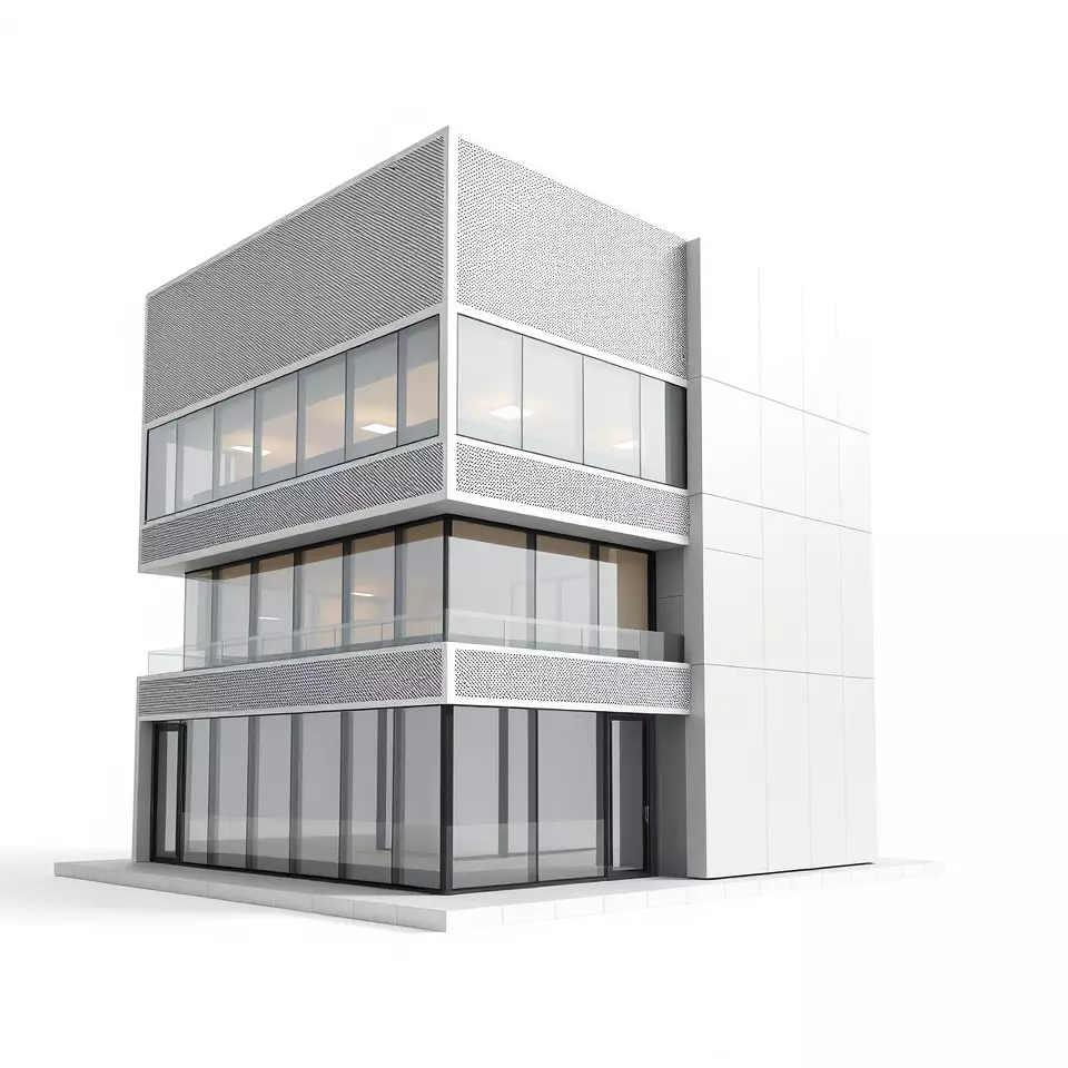 Modern Office Building model pack Low-poly 3D model_2