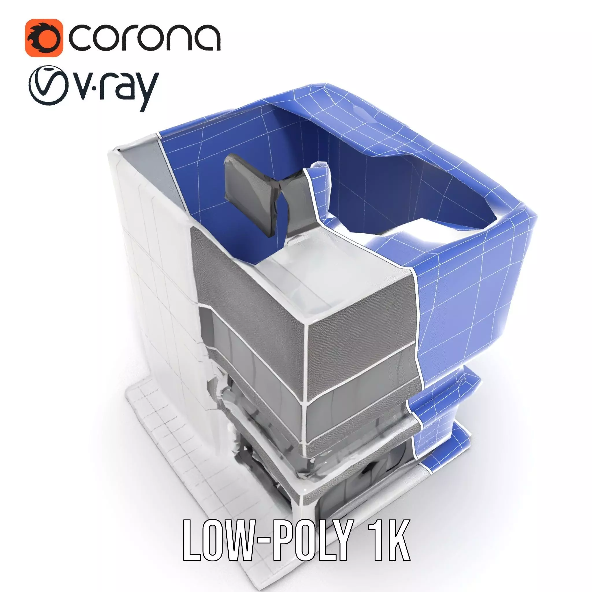 Modern Office Building model pack Low-poly 3D model_22