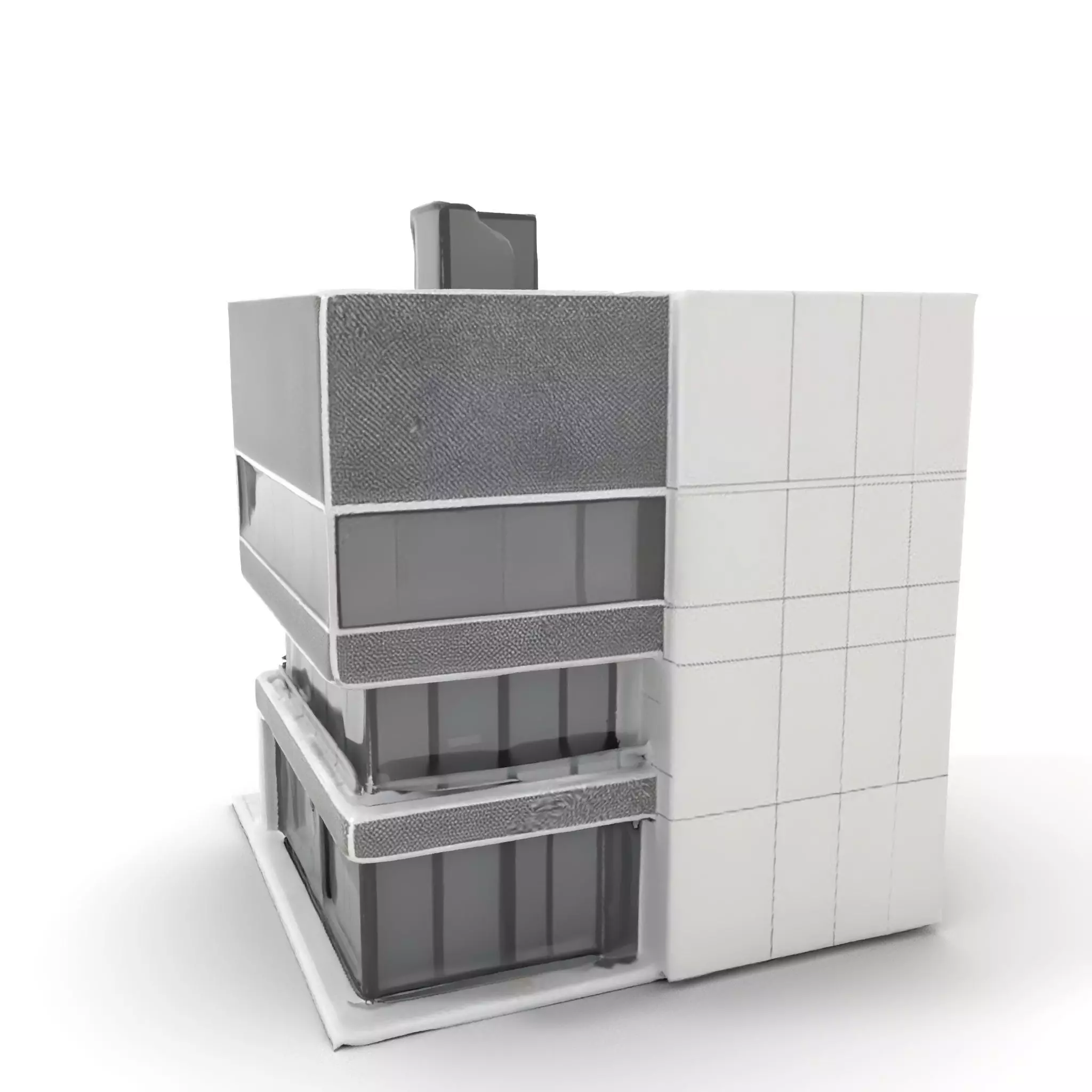 Modern Office Building model pack Low-poly 3D model_5