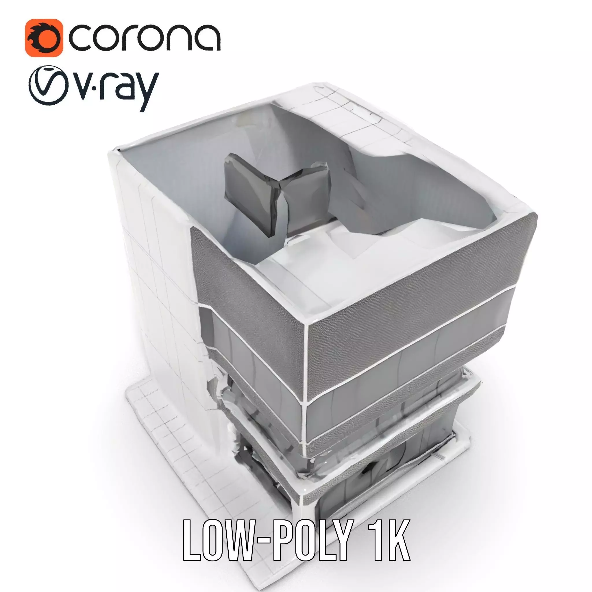 Modern Office Building model pack Low-poly 3D model_25