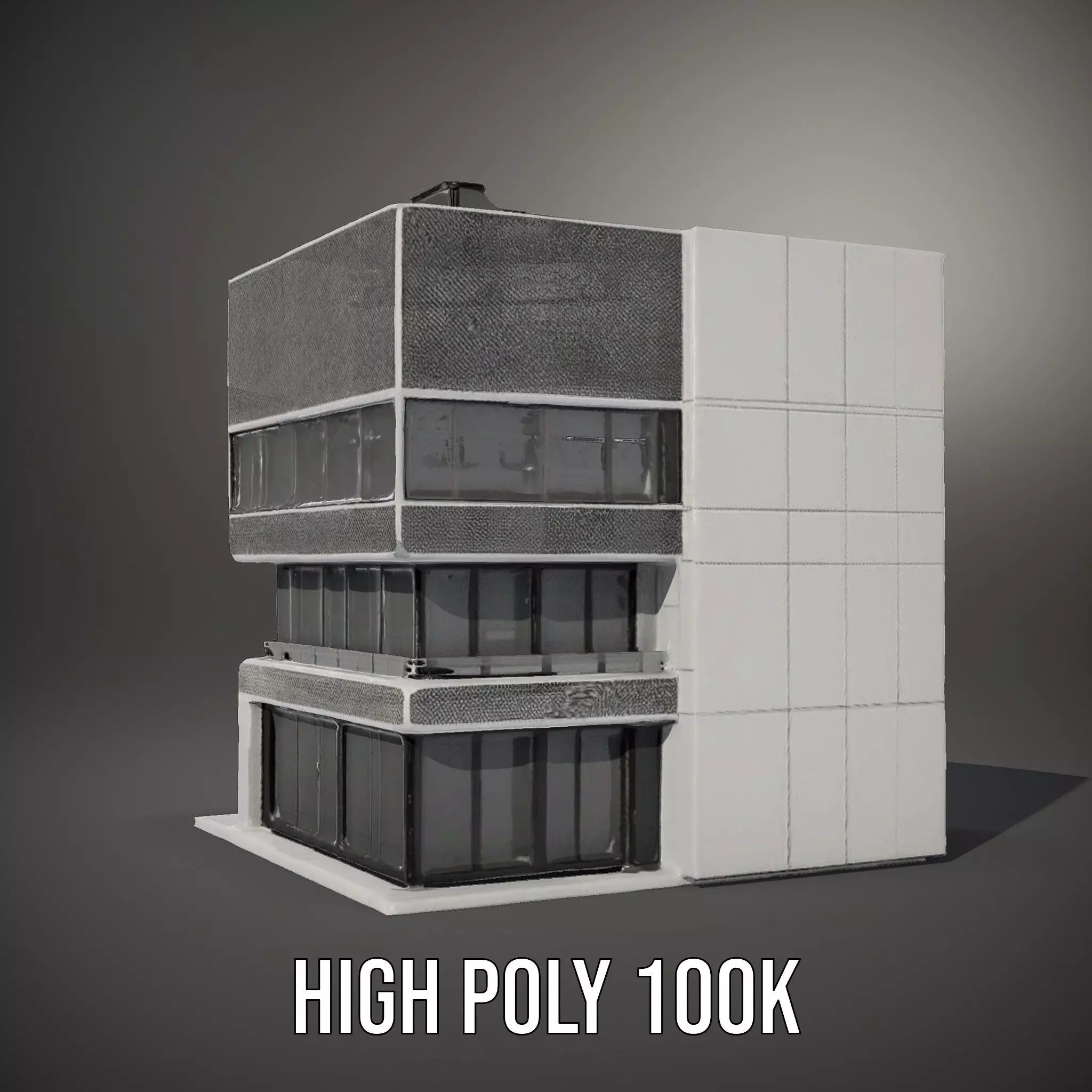 Modern Office Building model pack Low-poly 3D model_8