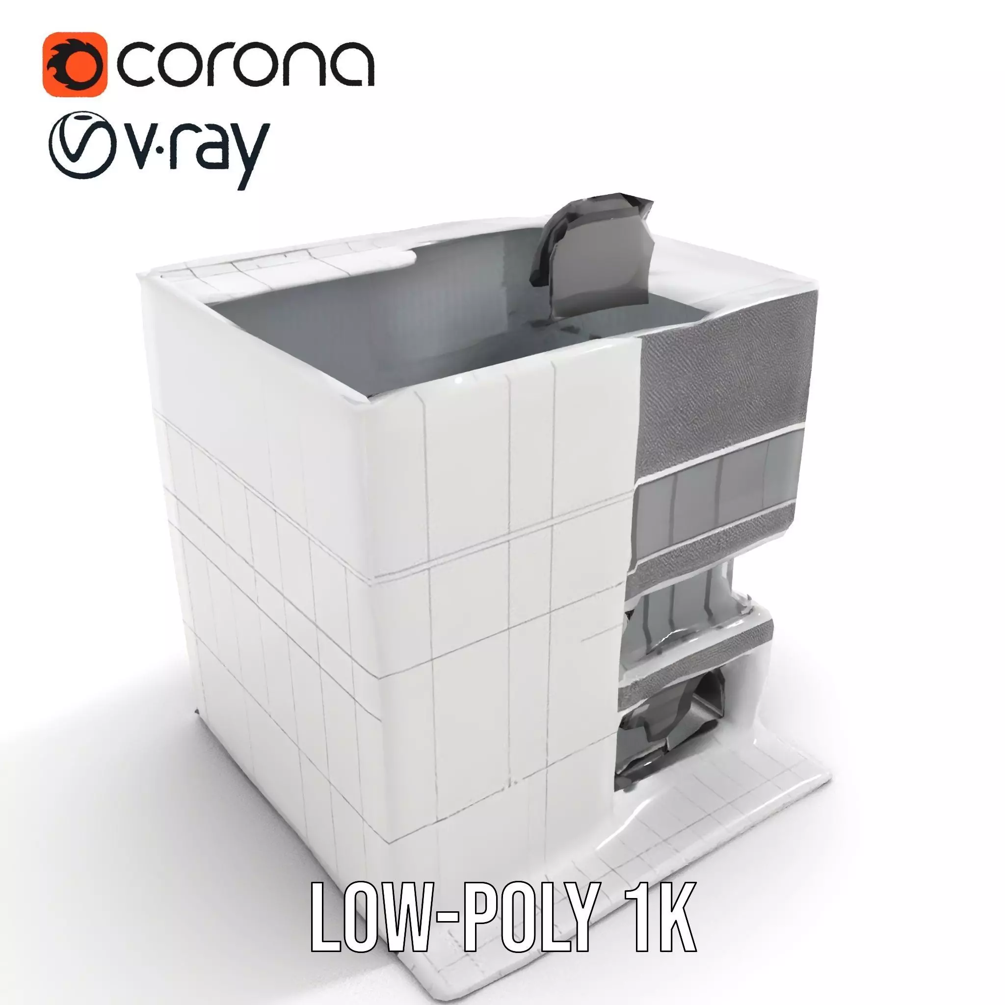 Modern Office Building model pack Low-poly 3D model_9