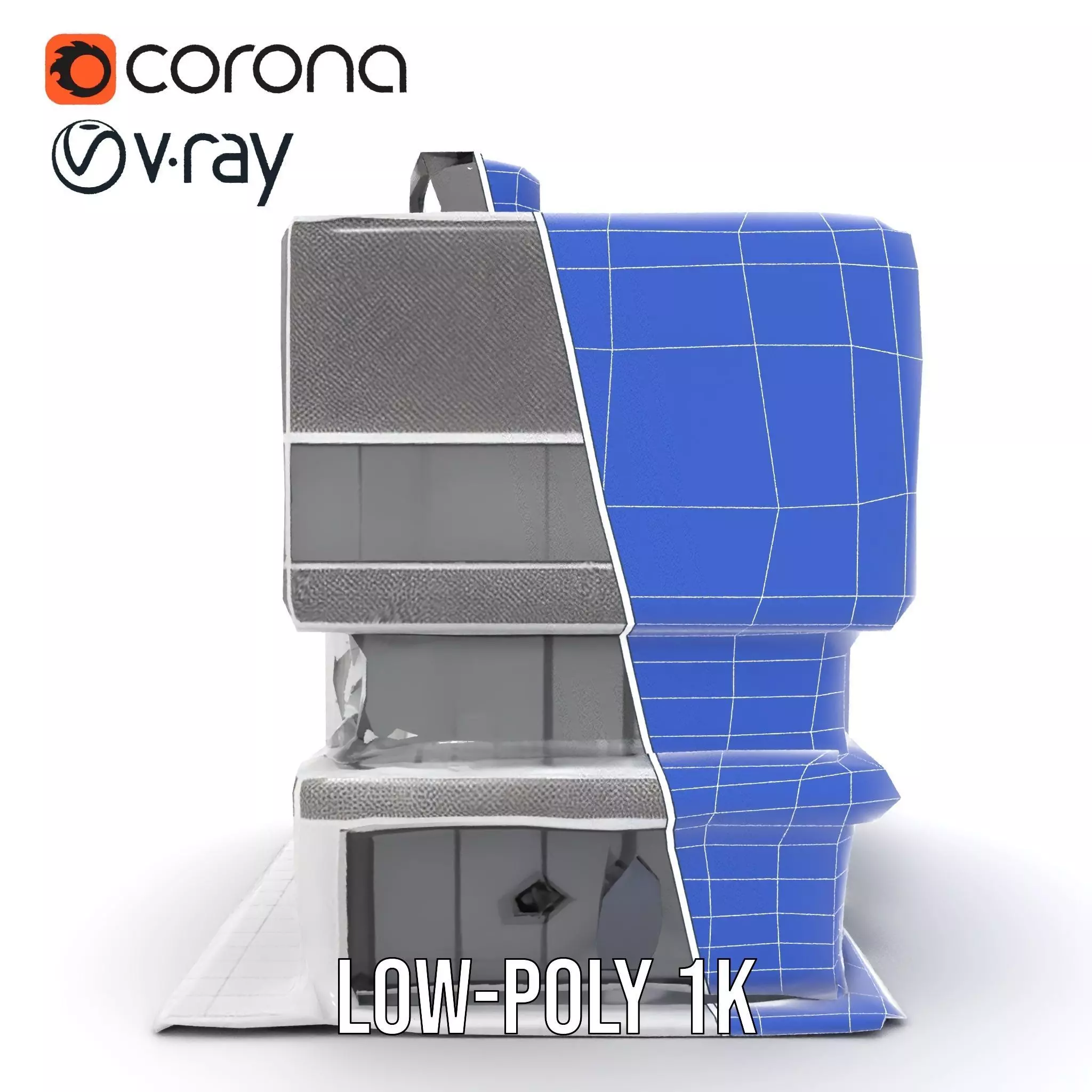 Modern Office Building model pack Low-poly 3D model_16