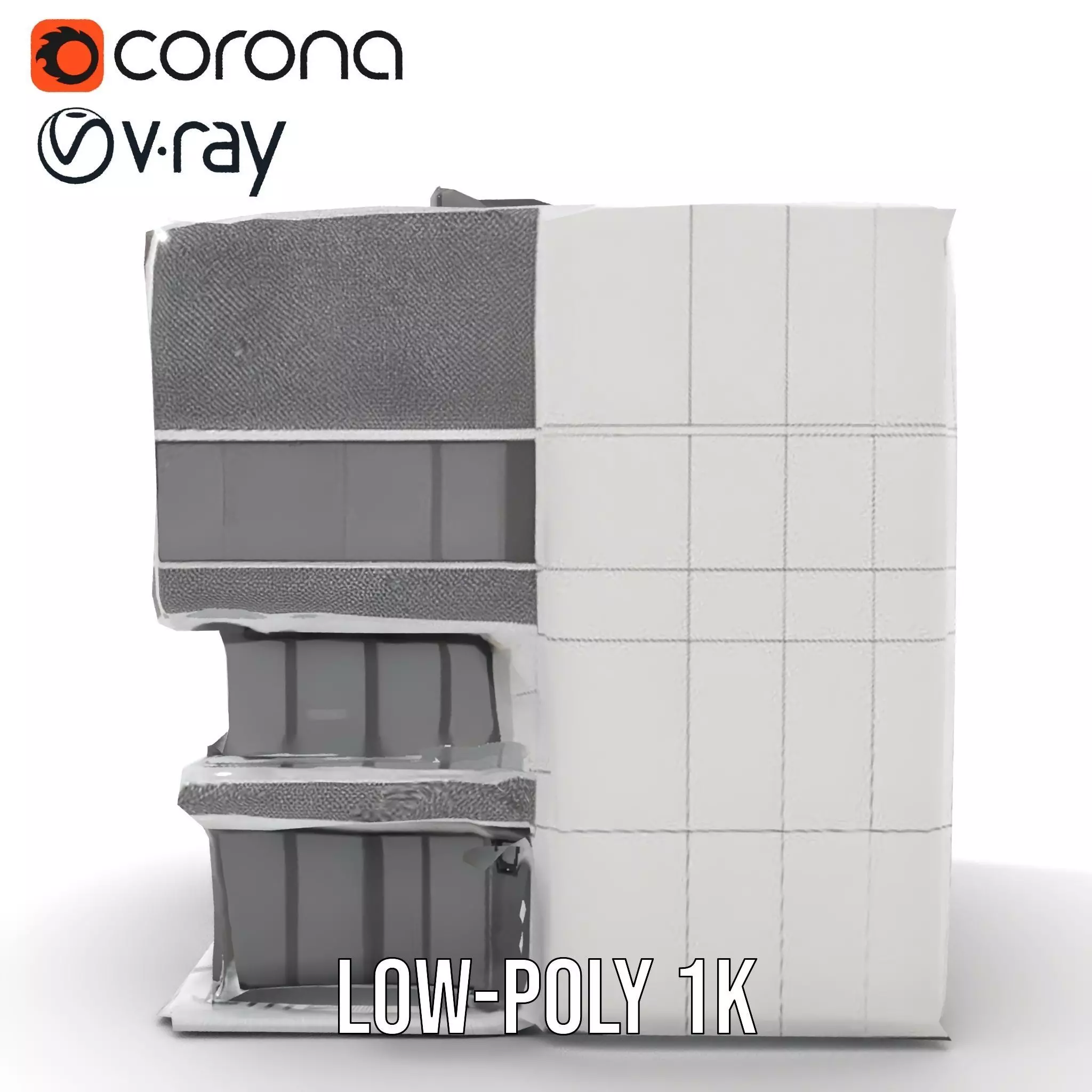 Modern Office Building model pack Low-poly 3D model_14