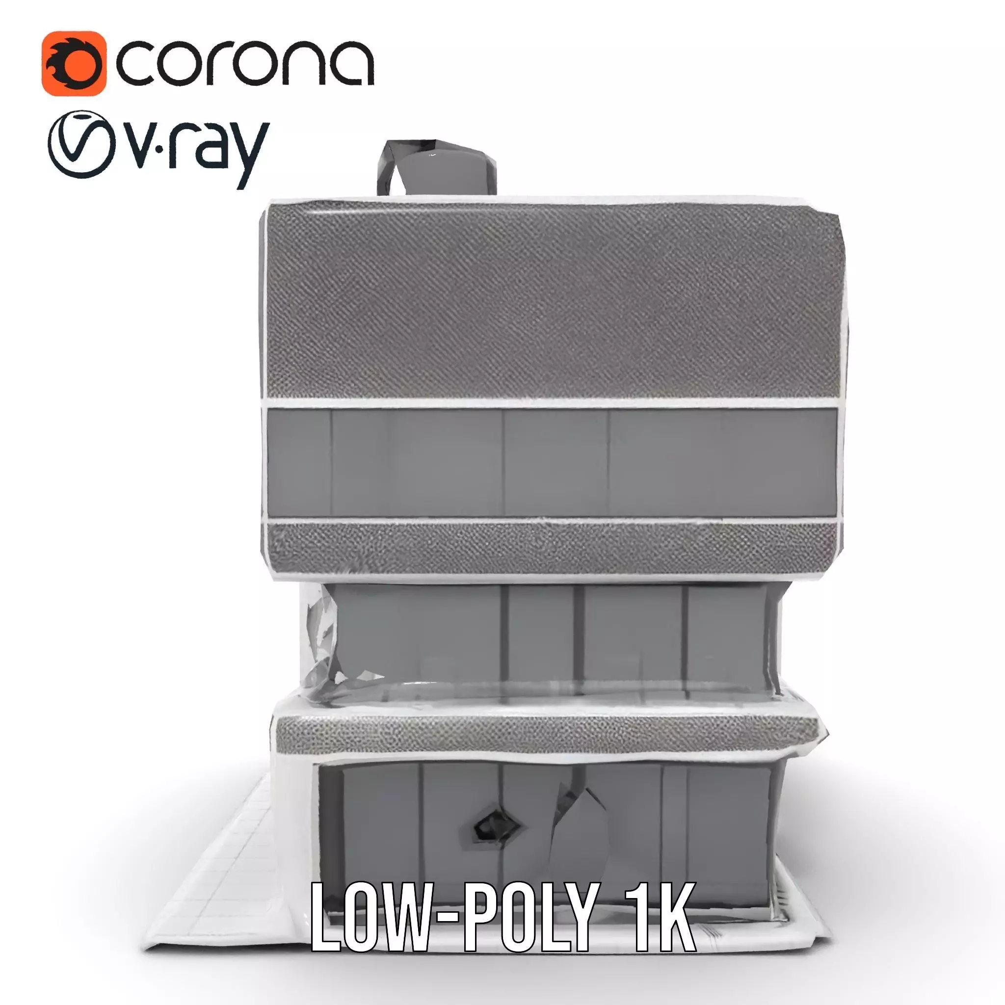 Modern Office Building model pack Low-poly 3D model_12