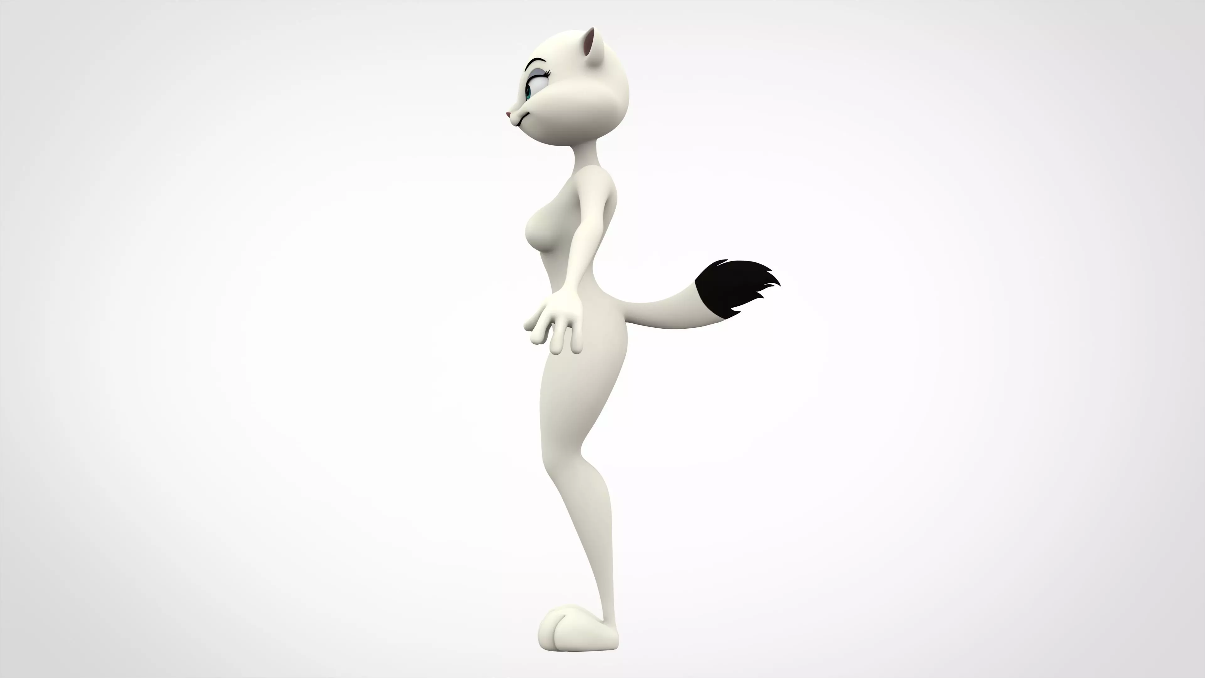 Olivia Weasel 3D model_2