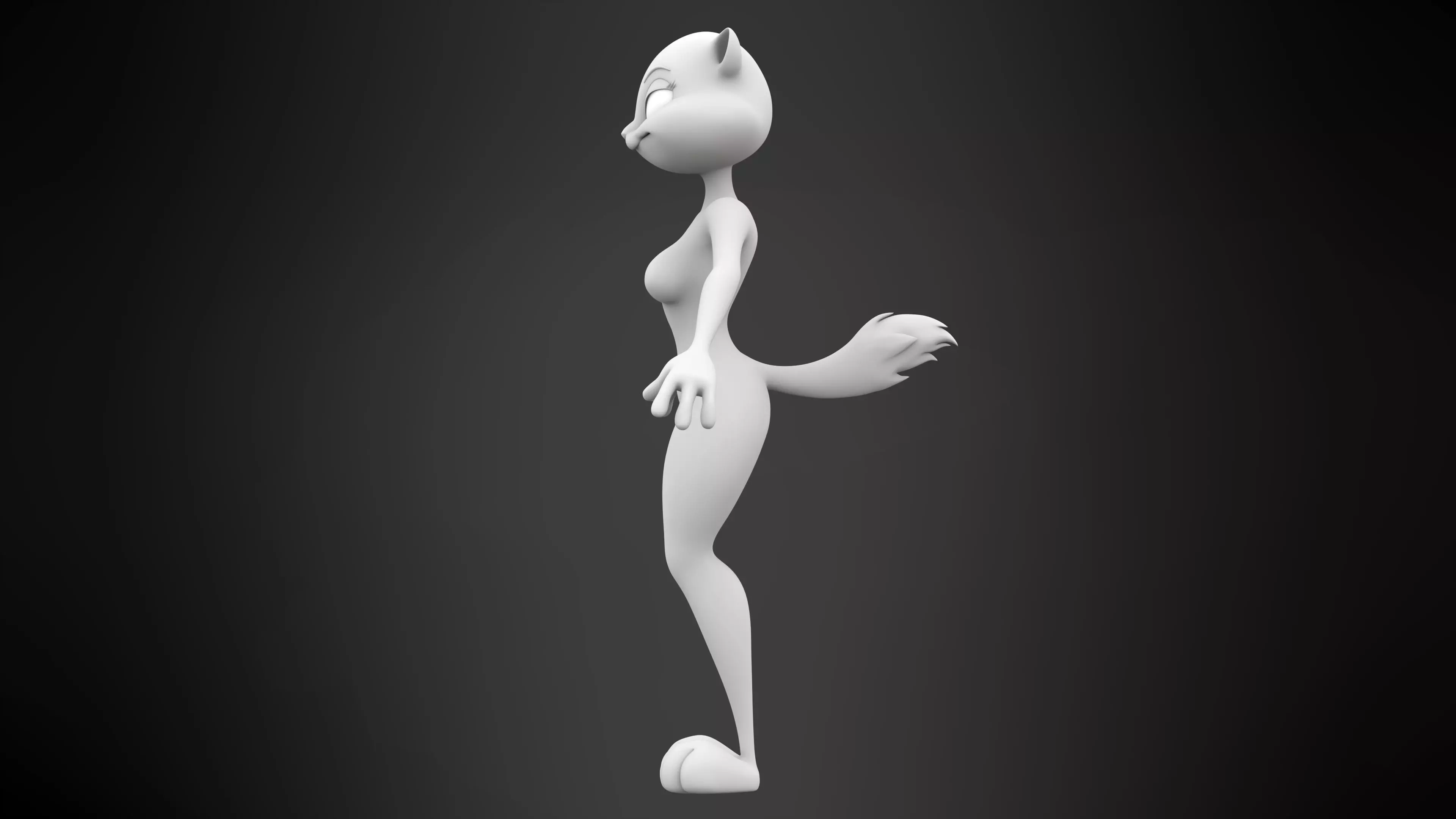 Olivia Weasel 3D model_7