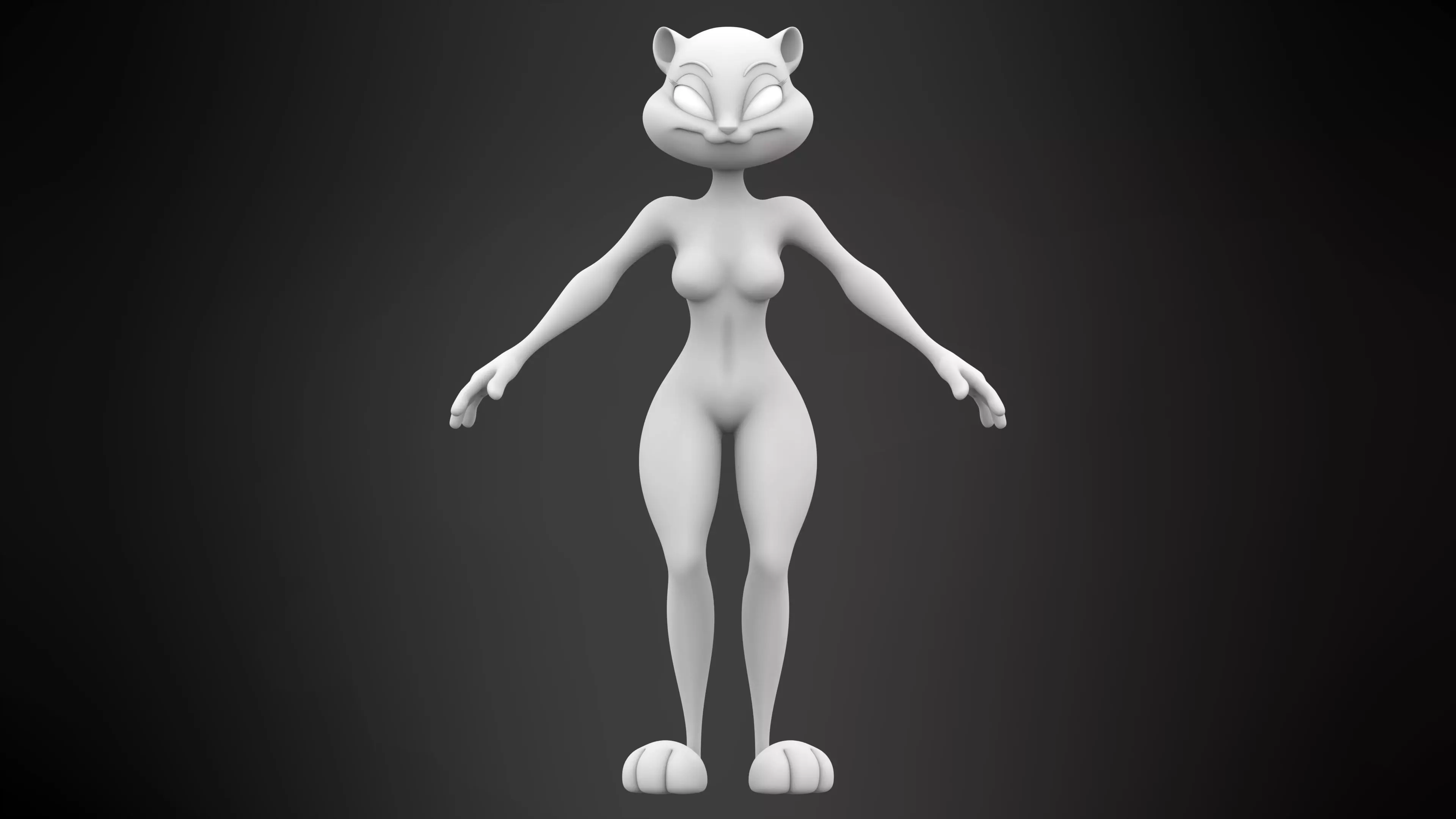 Olivia Weasel 3D model_6