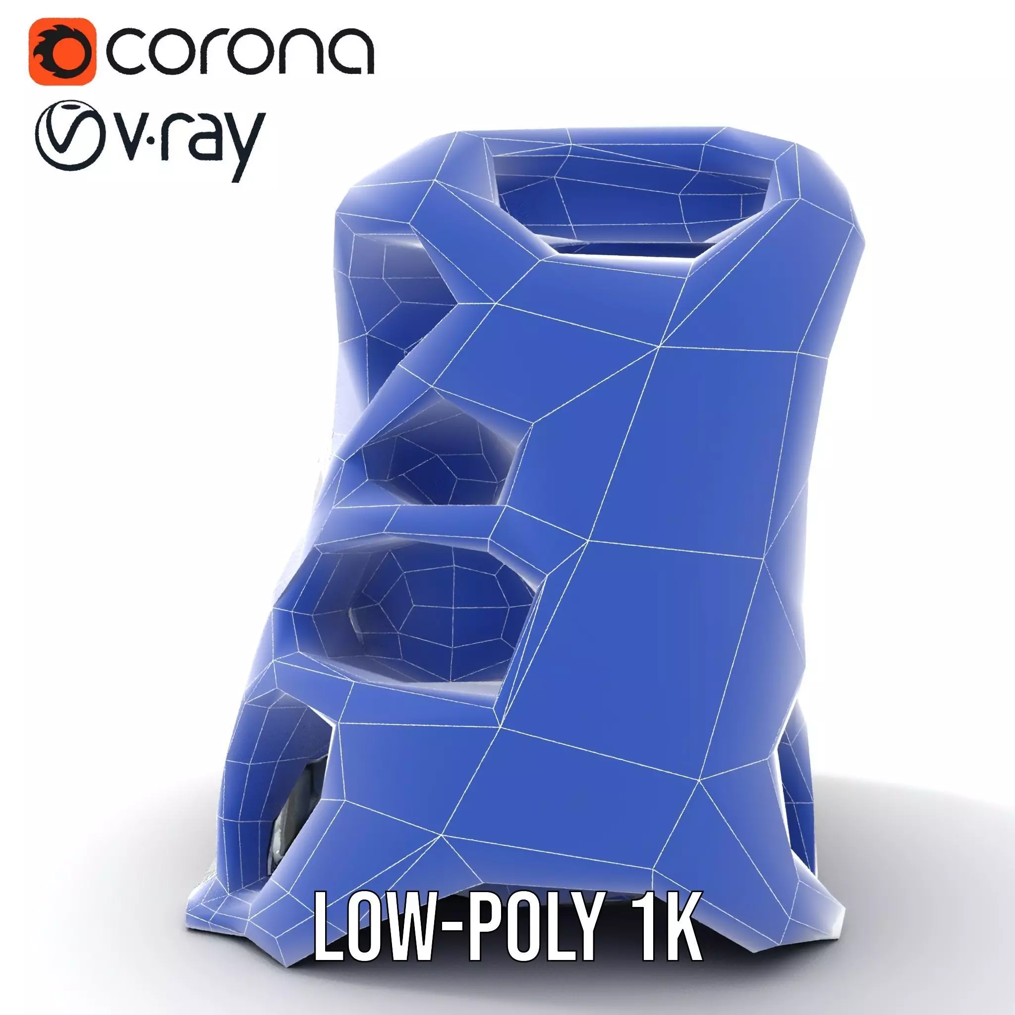 Futuristic Organic Architecture model pack Low-poly 3D model_28