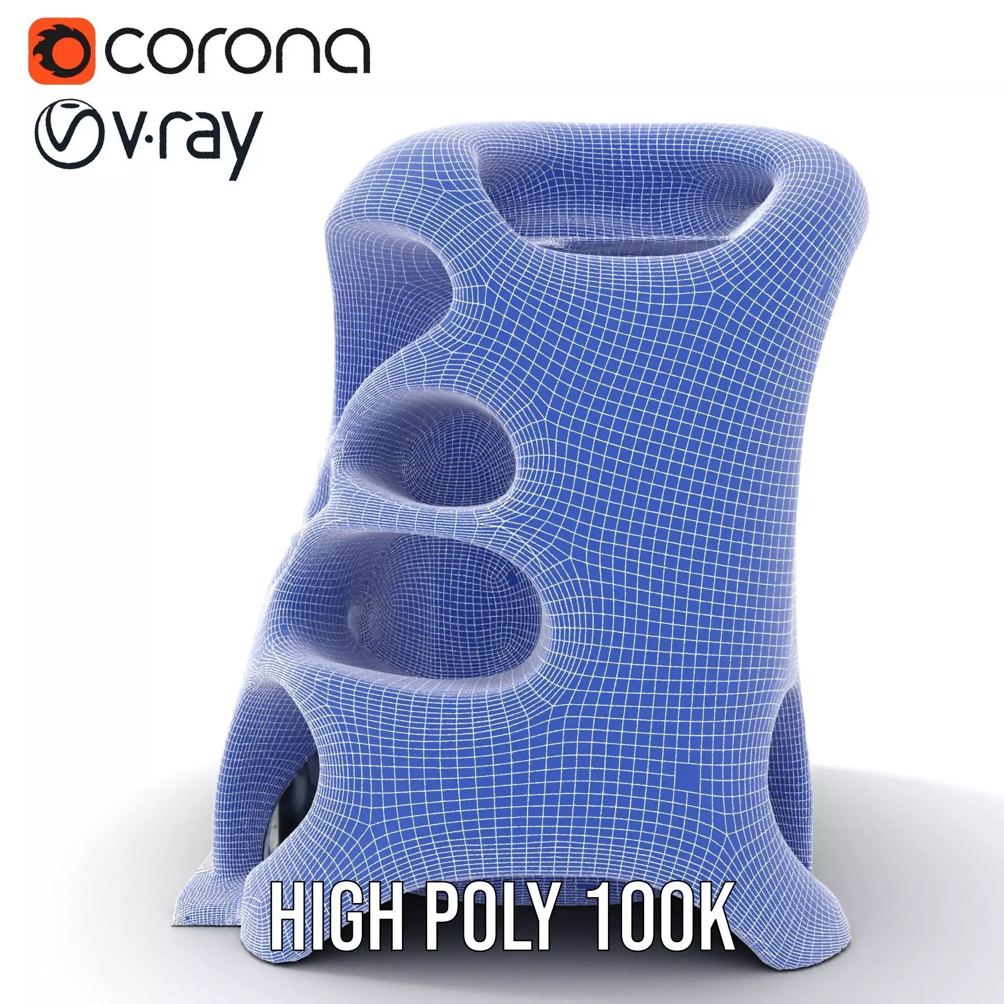 Futuristic Organic Architecture model pack Low-poly 3D model_34