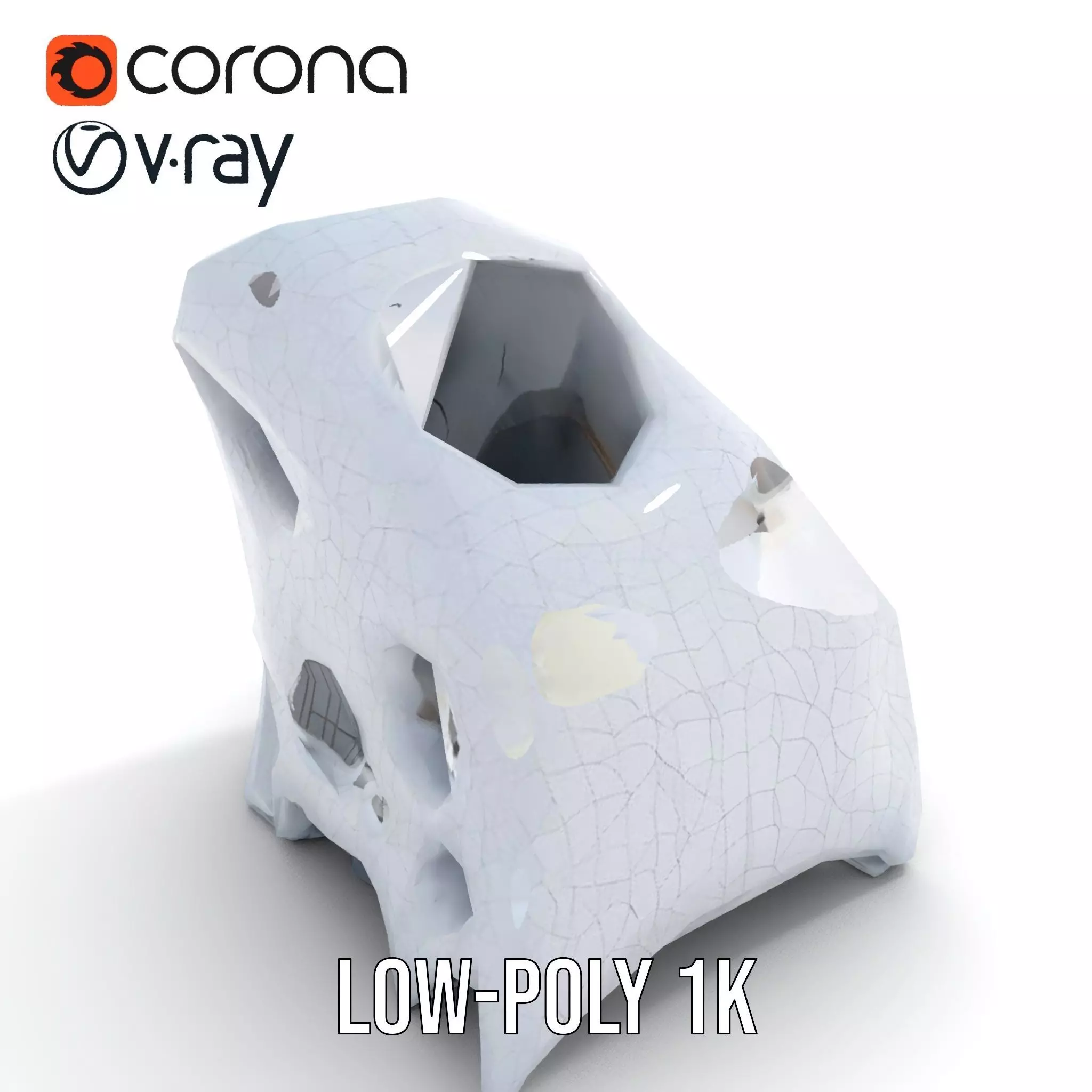 Futuristic Organic Architecture model pack Low-poly 3D model_14