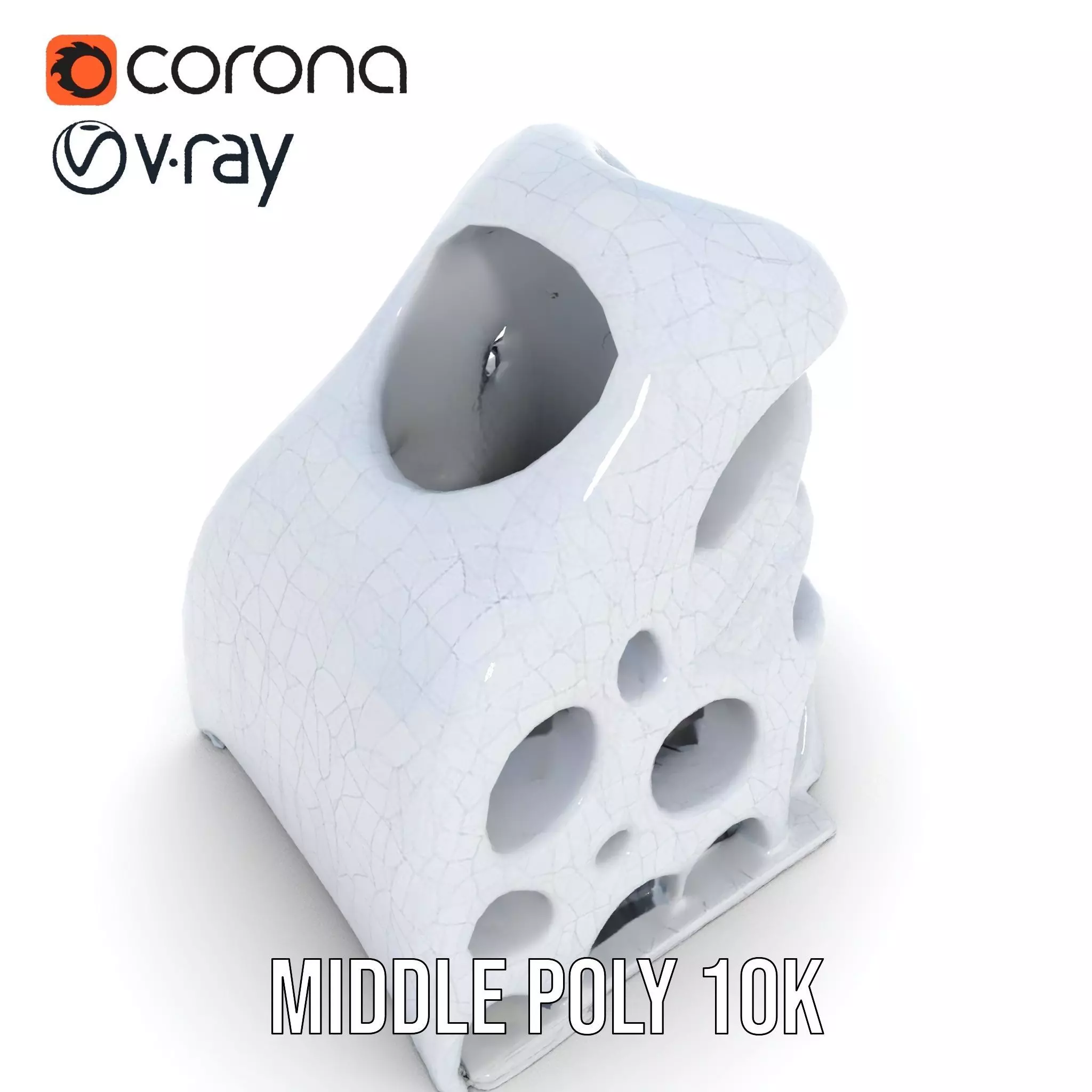 Futuristic Organic Architecture model pack Low-poly 3D model_18