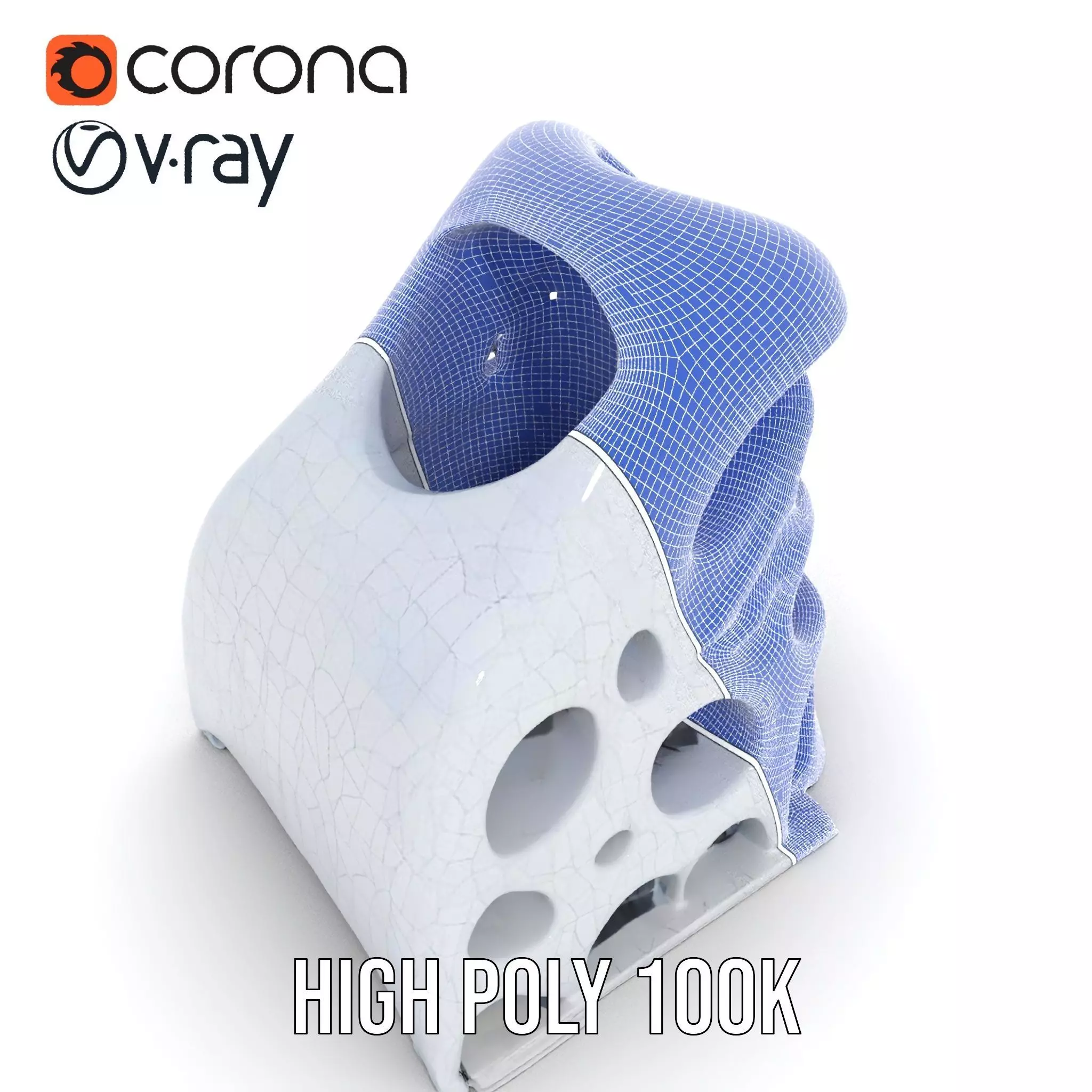 Futuristic Organic Architecture model pack Low-poly 3D model_31