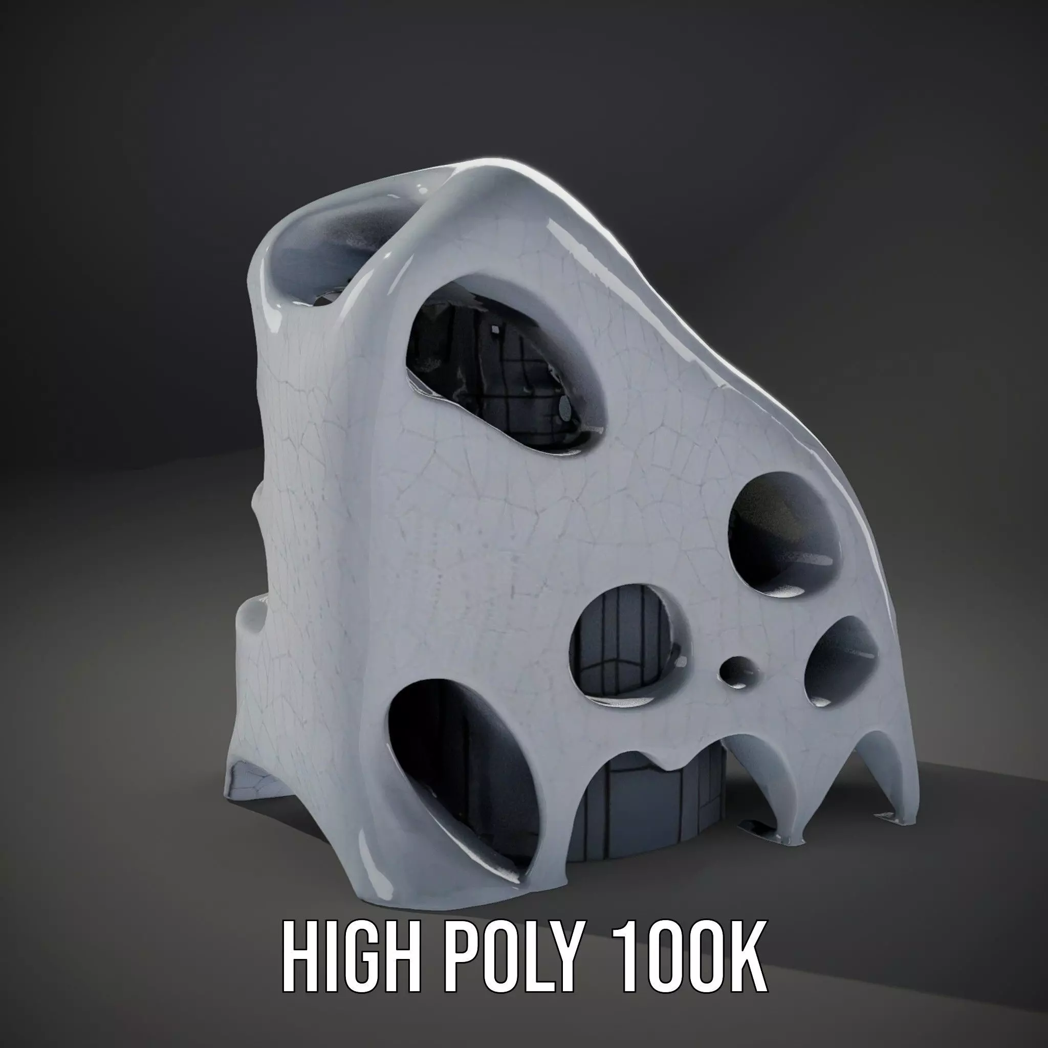 Futuristic Organic Architecture model pack Low-poly 3D model_10