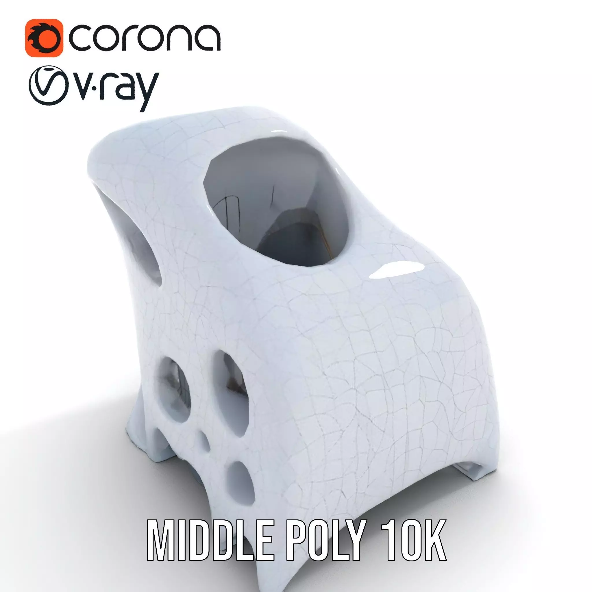 Futuristic Organic Architecture model pack Low-poly 3D model_5