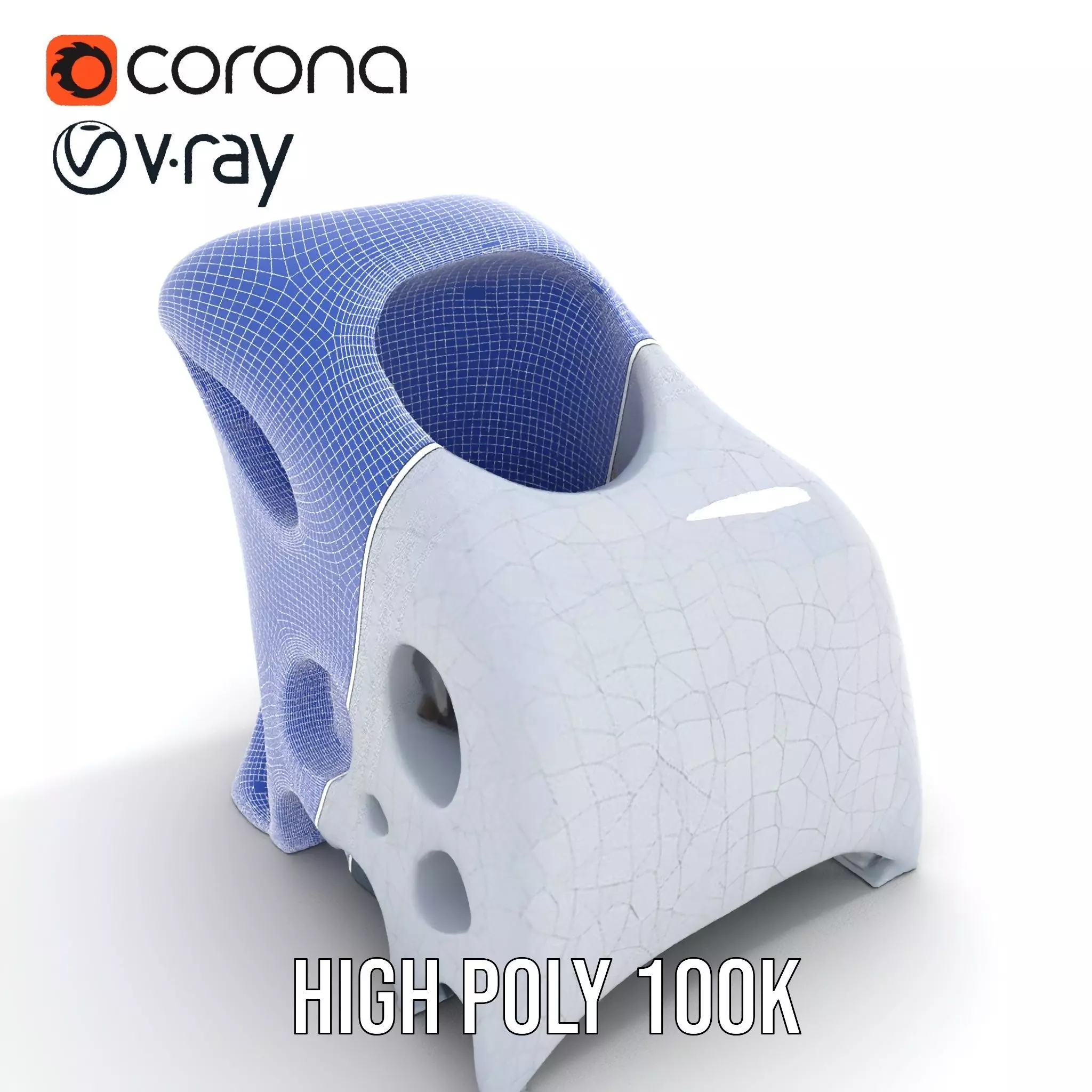 Futuristic Organic Architecture model pack Low-poly 3D model_33