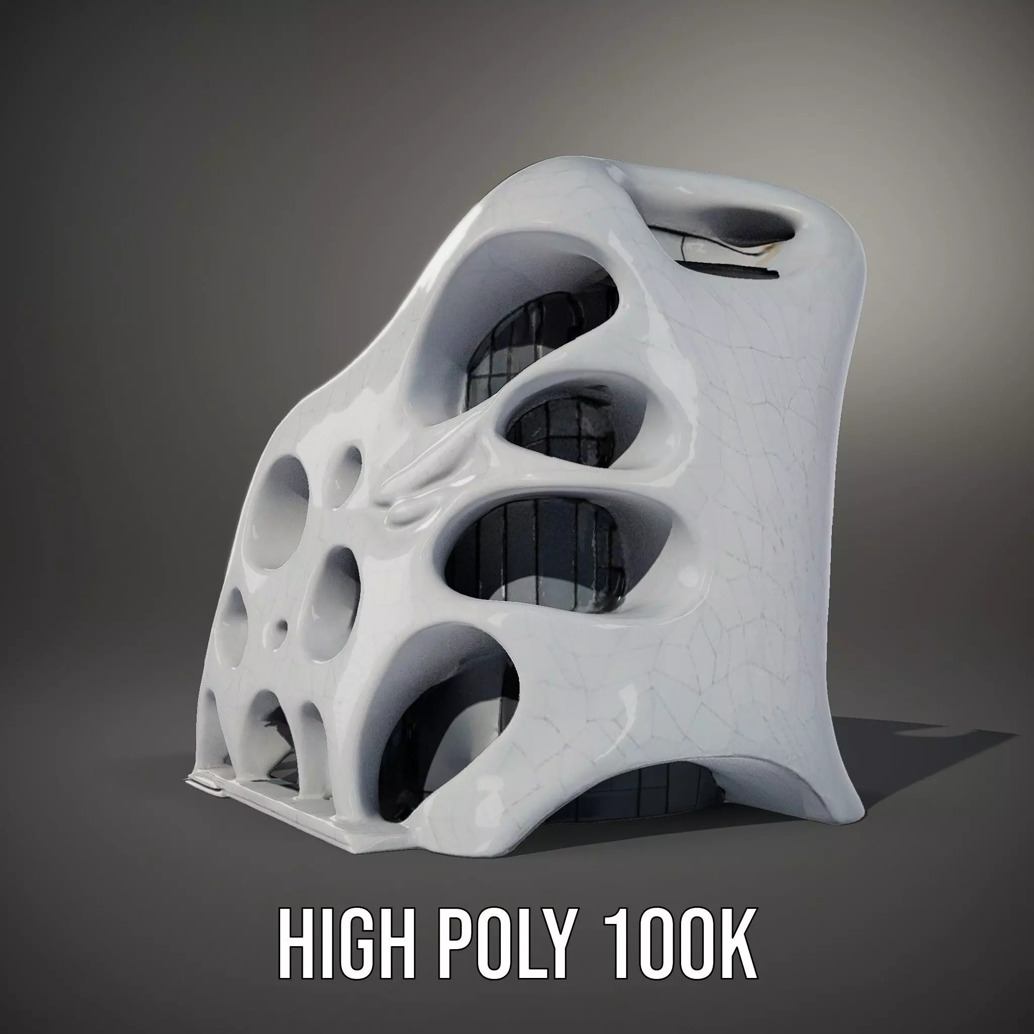 Futuristic Organic Architecture model pack Low-poly 3D model_8