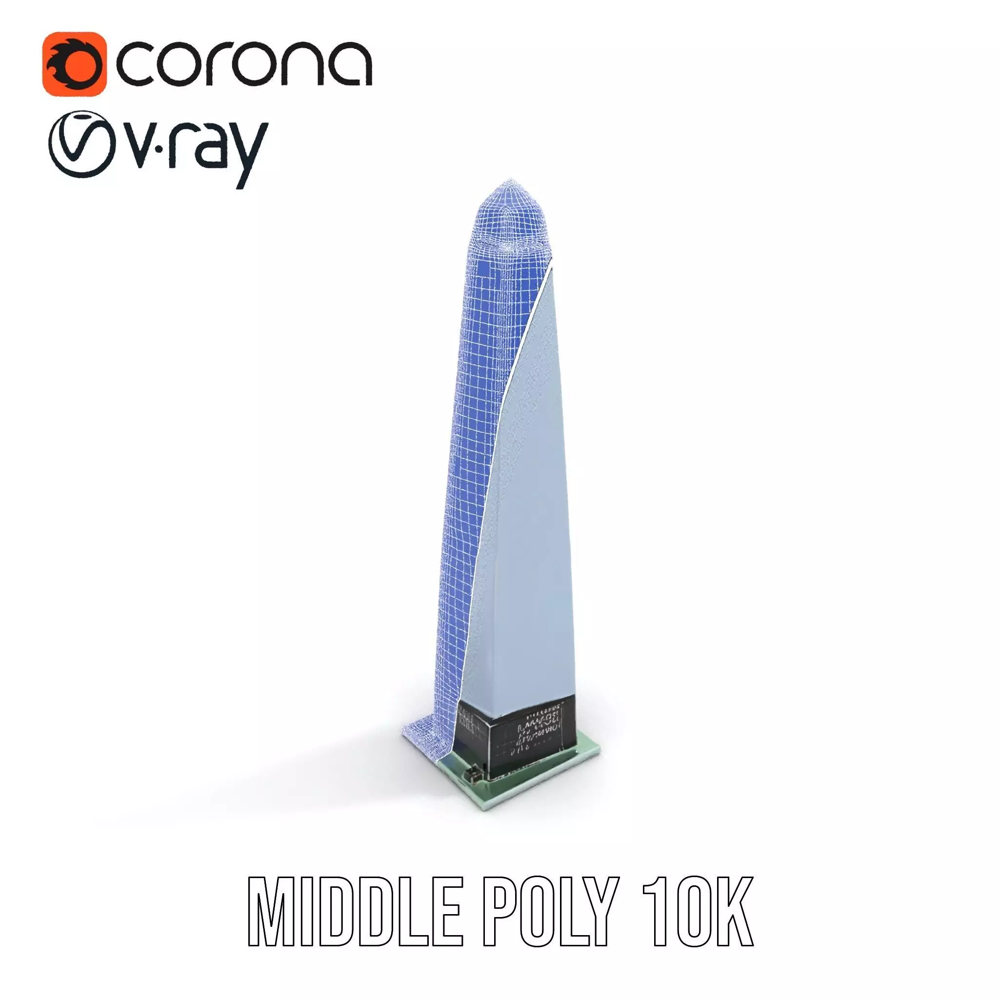 Sleek Glass Obelisk model pack Low-poly 3D model_18