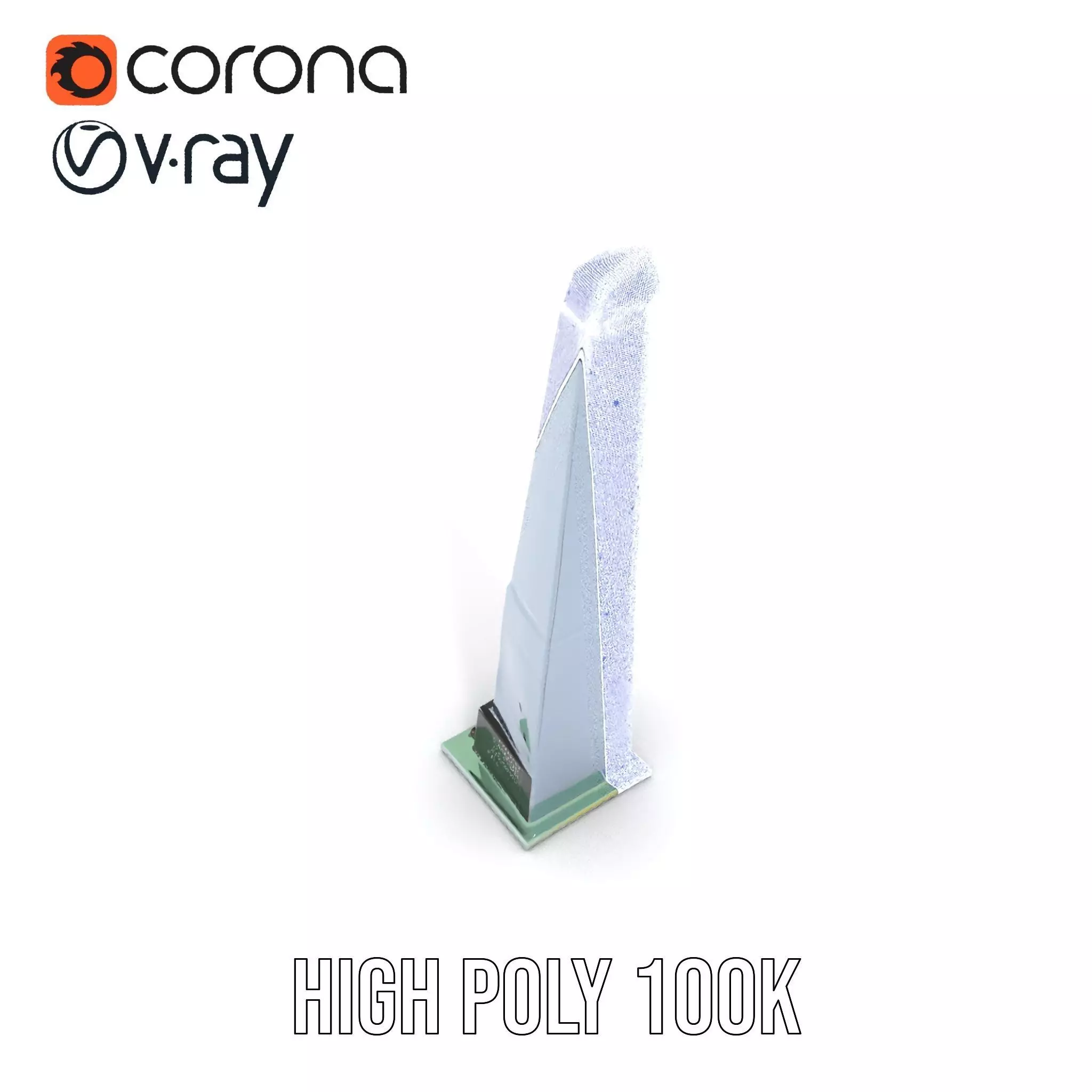 Sleek Glass Obelisk model pack Low-poly 3D model_33