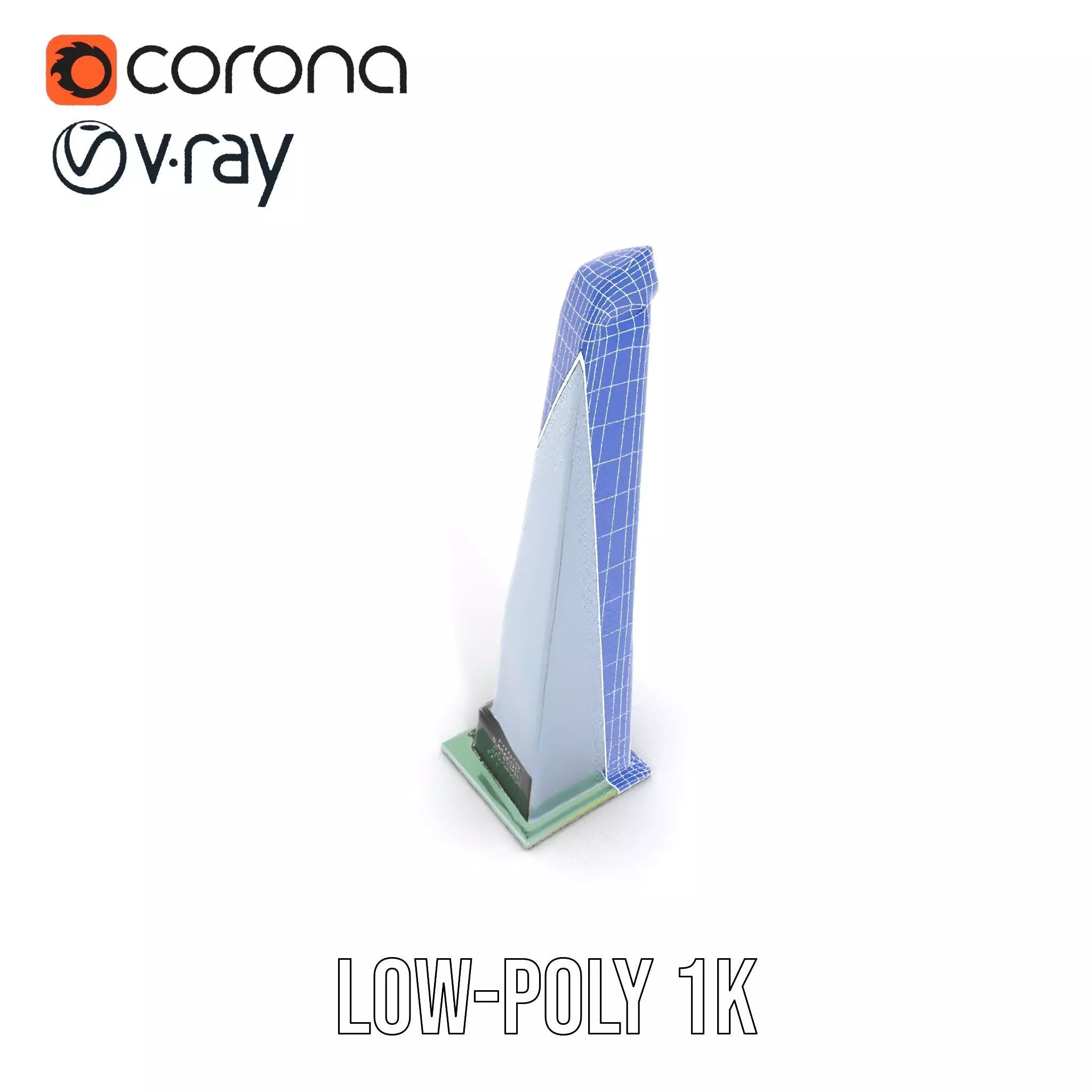 Sleek Glass Obelisk model pack Low-poly 3D model_22