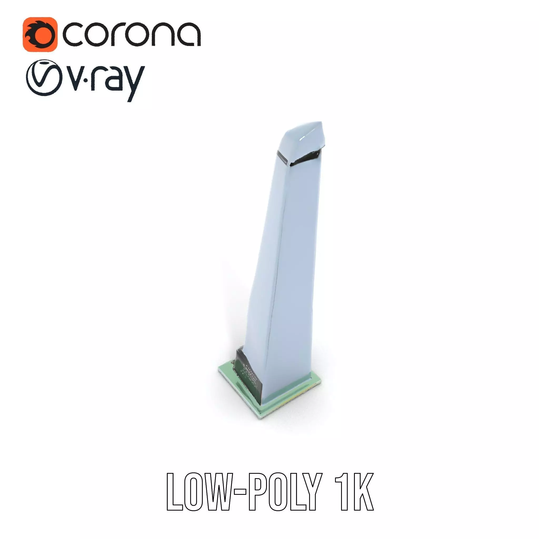 Sleek Glass Obelisk model pack Low-poly 3D model_16