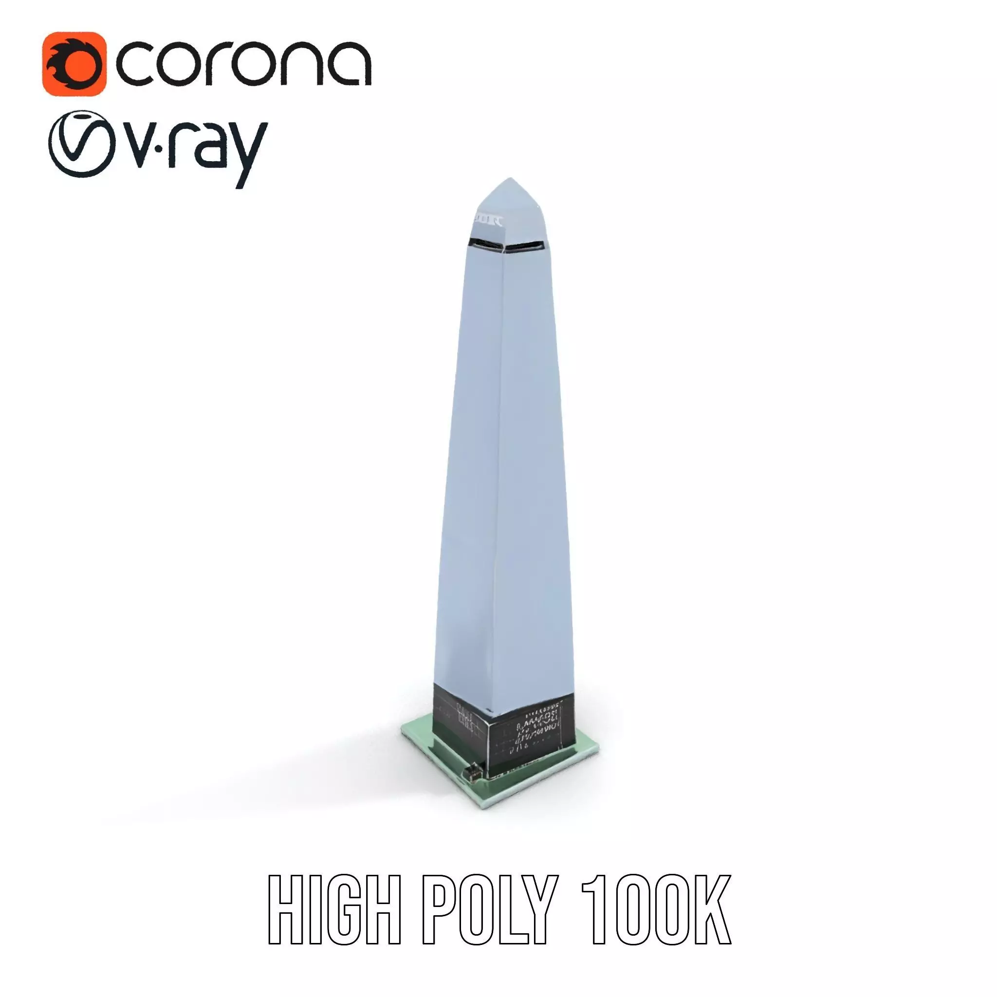 Sleek Glass Obelisk model pack Low-poly 3D model_17