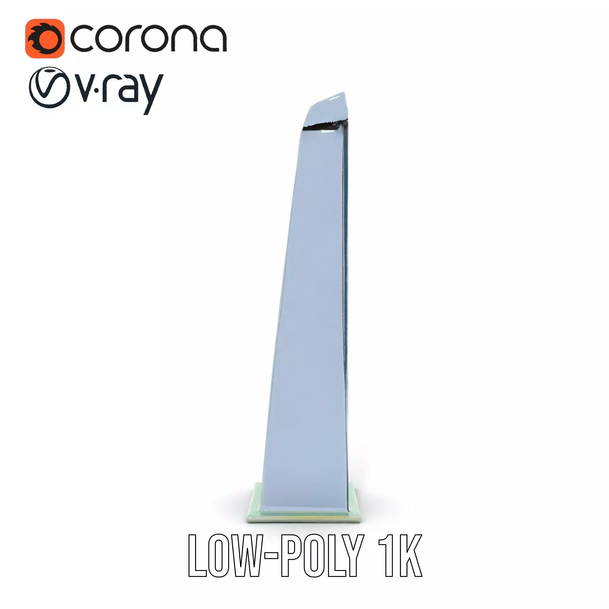 Sleek Glass Obelisk model pack Low-poly 3D model_9