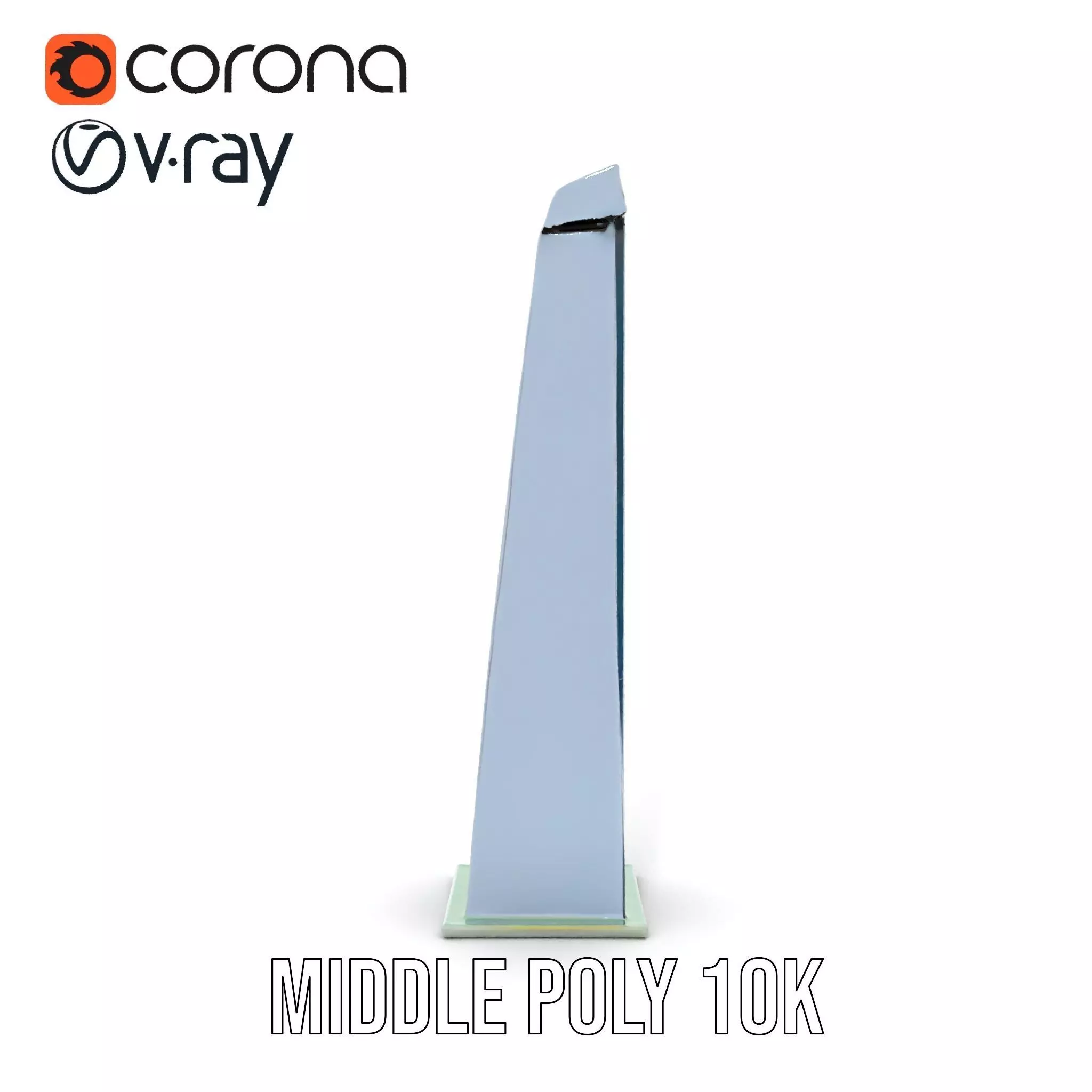 Sleek Glass Obelisk model pack Low-poly 3D model_13