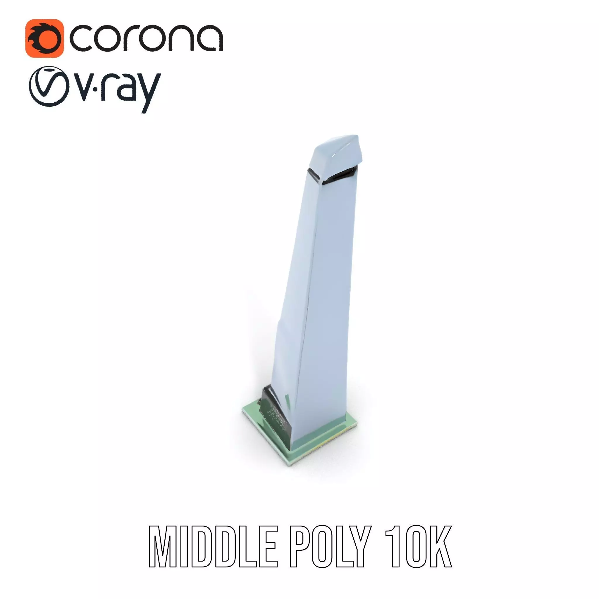 Sleek Glass Obelisk model pack Low-poly 3D model_5