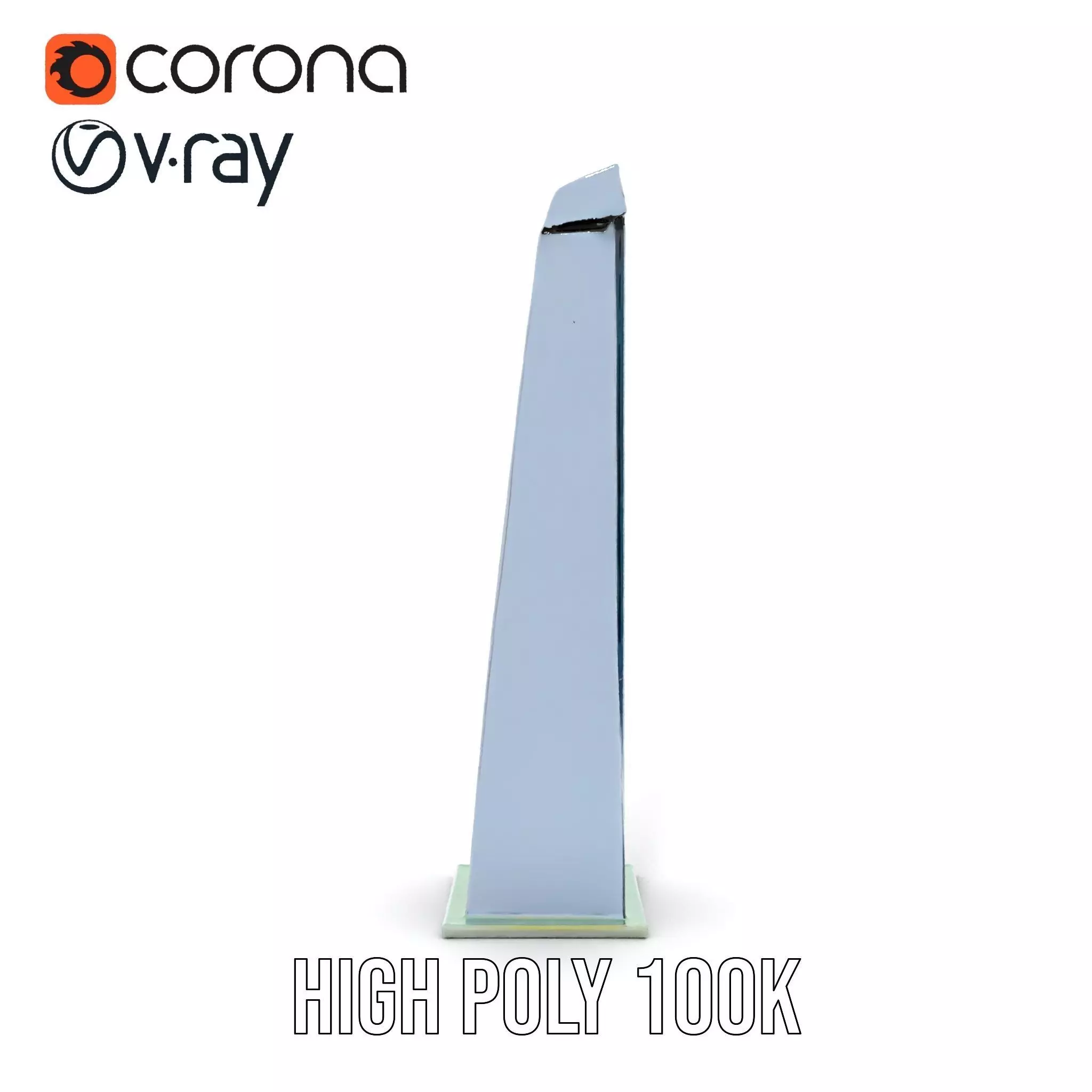 Sleek Glass Obelisk model pack Low-poly 3D model_32