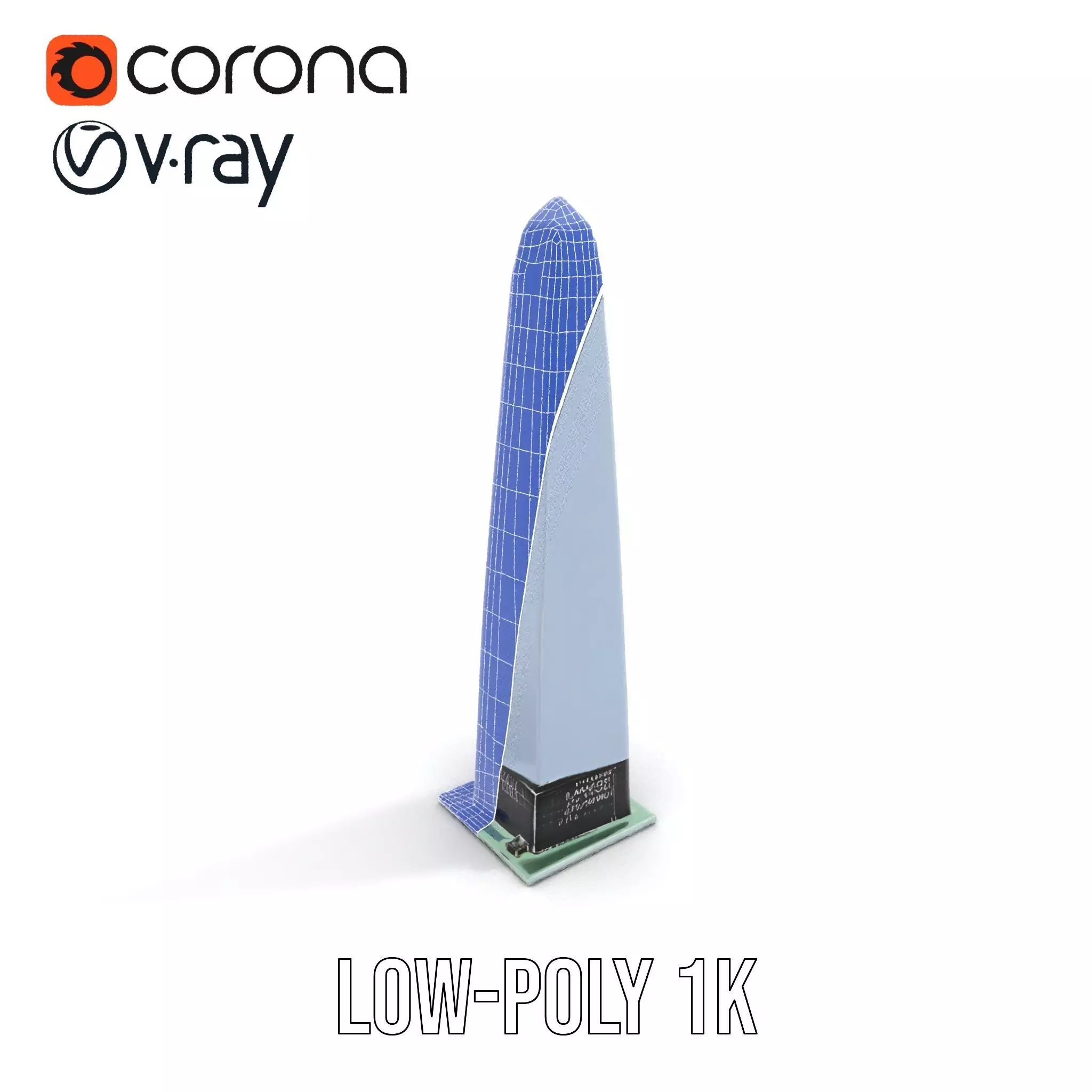 Sleek Glass Obelisk model pack Low-poly 3D model_25