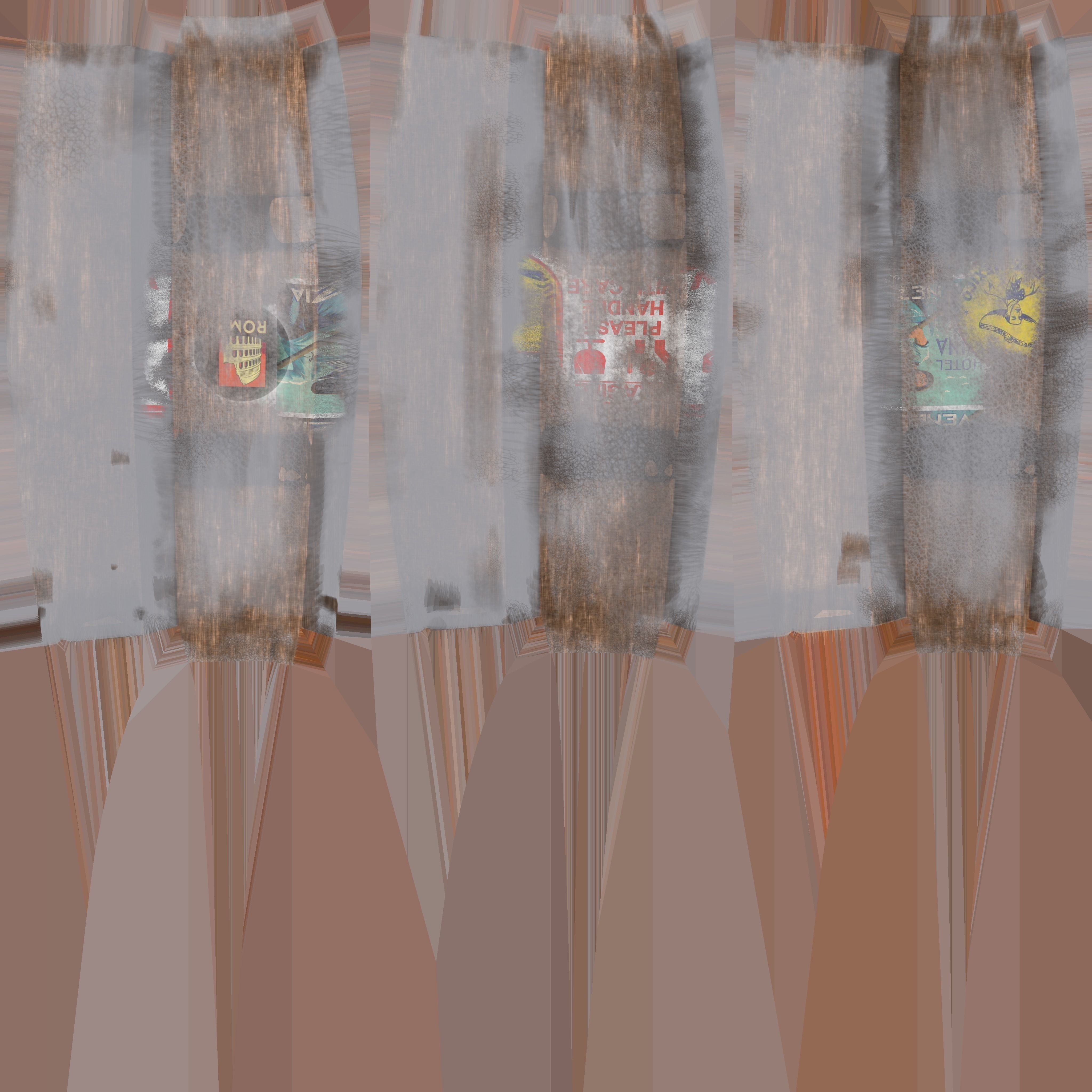 Decorative Travelers Barrel Table Free 3D model_10